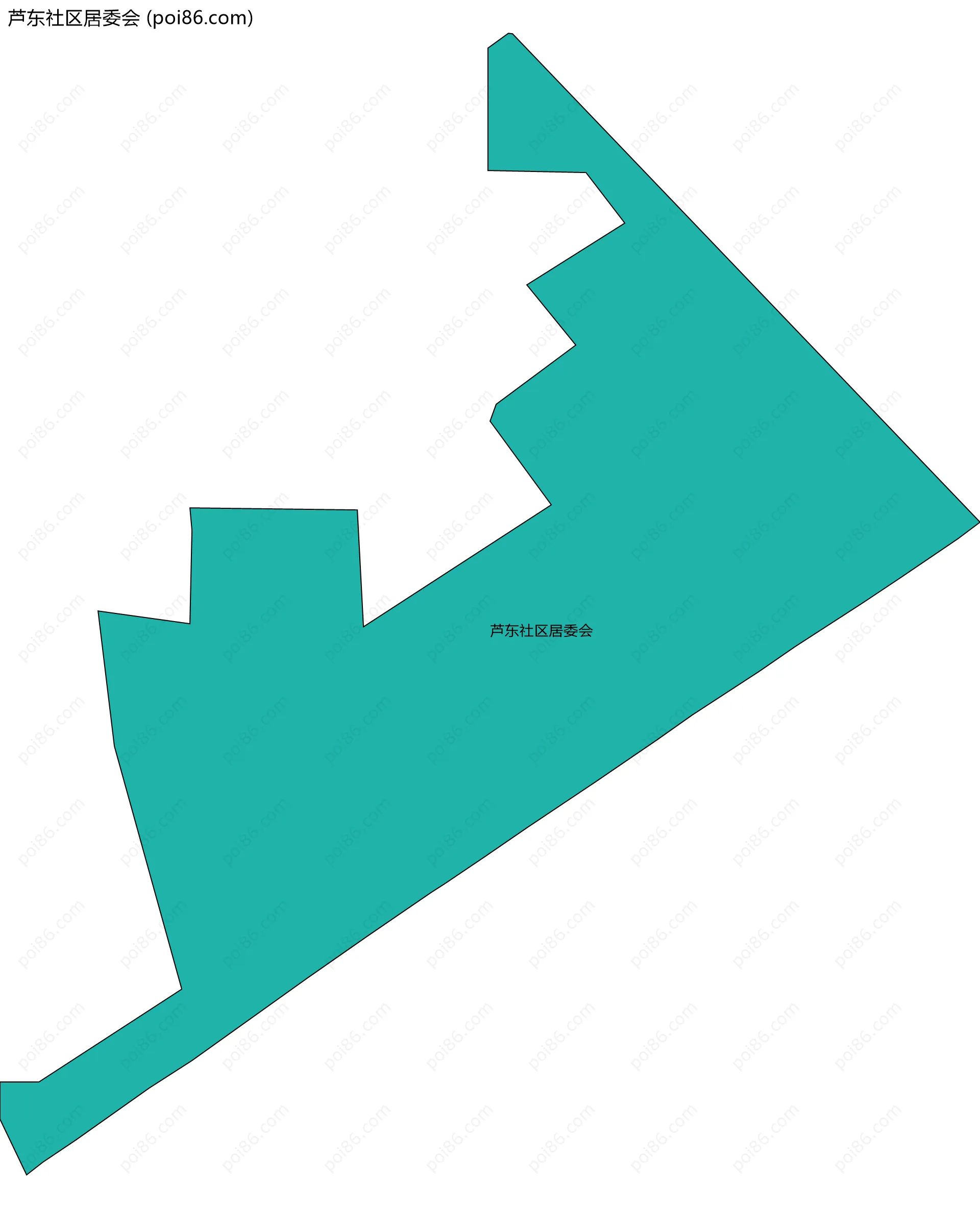 芦东社区居委会边界地图