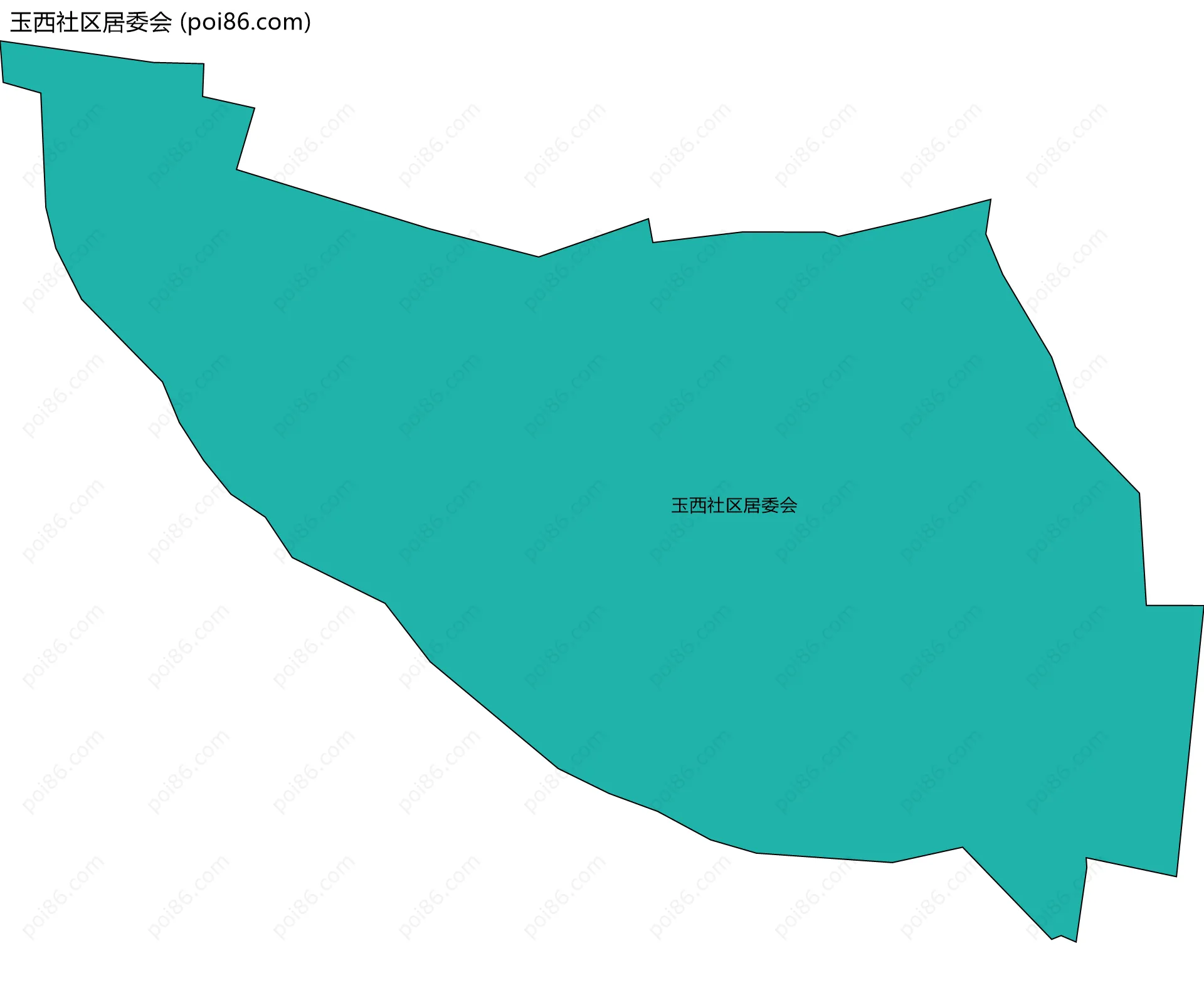 玉西社区居委会边界地图