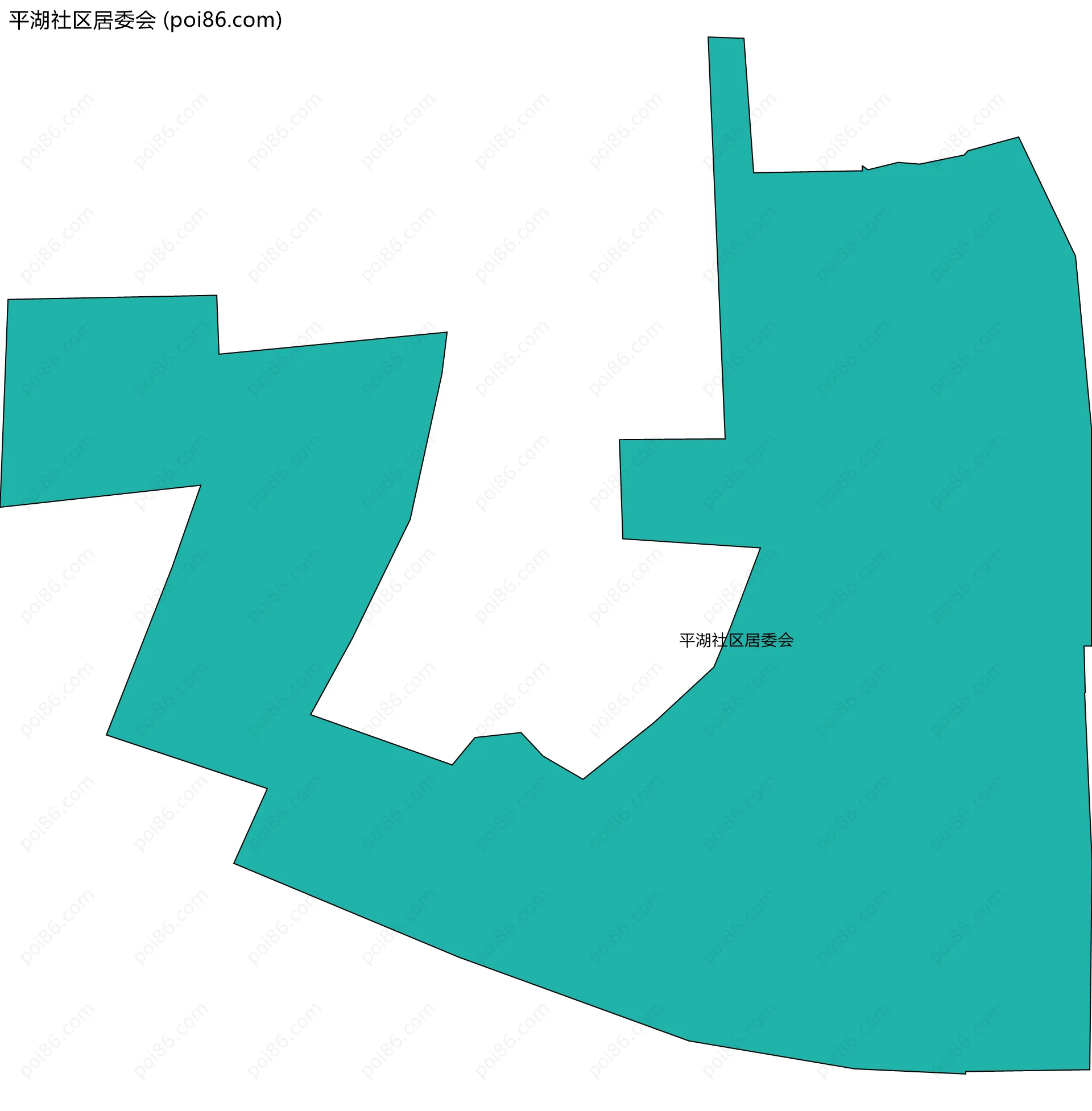 平湖社区居委会边界地图