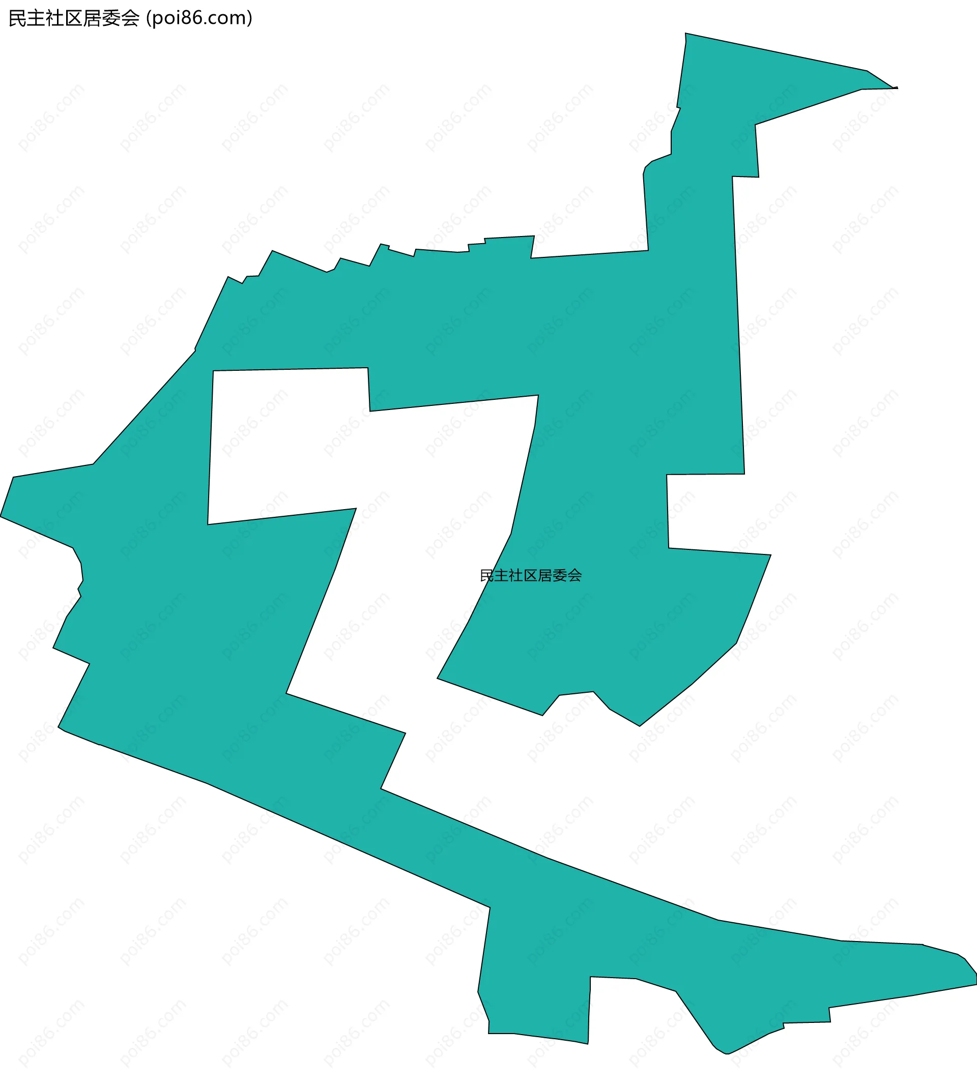 民主社区居委会边界地图