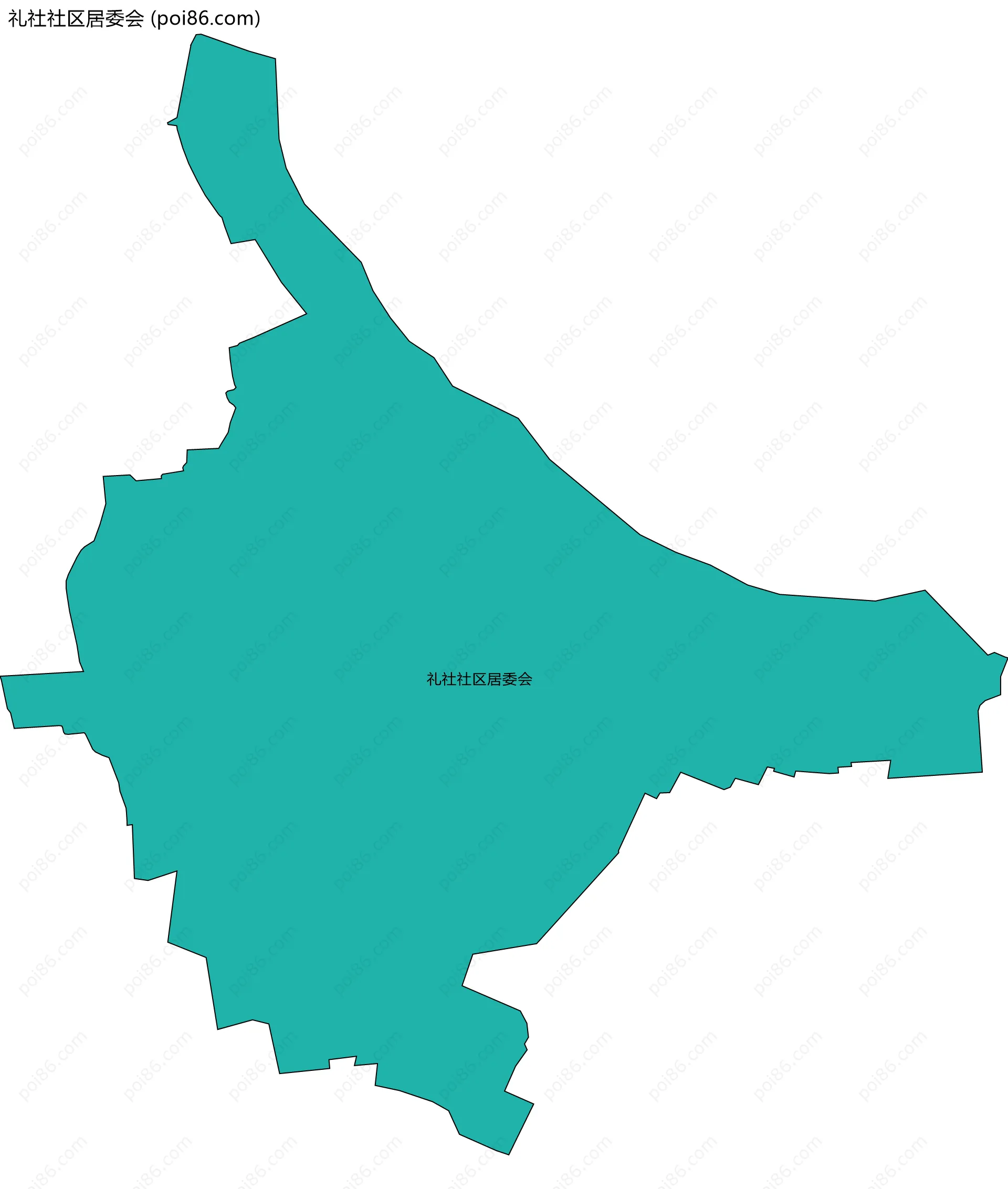 礼社社区居委会边界地图