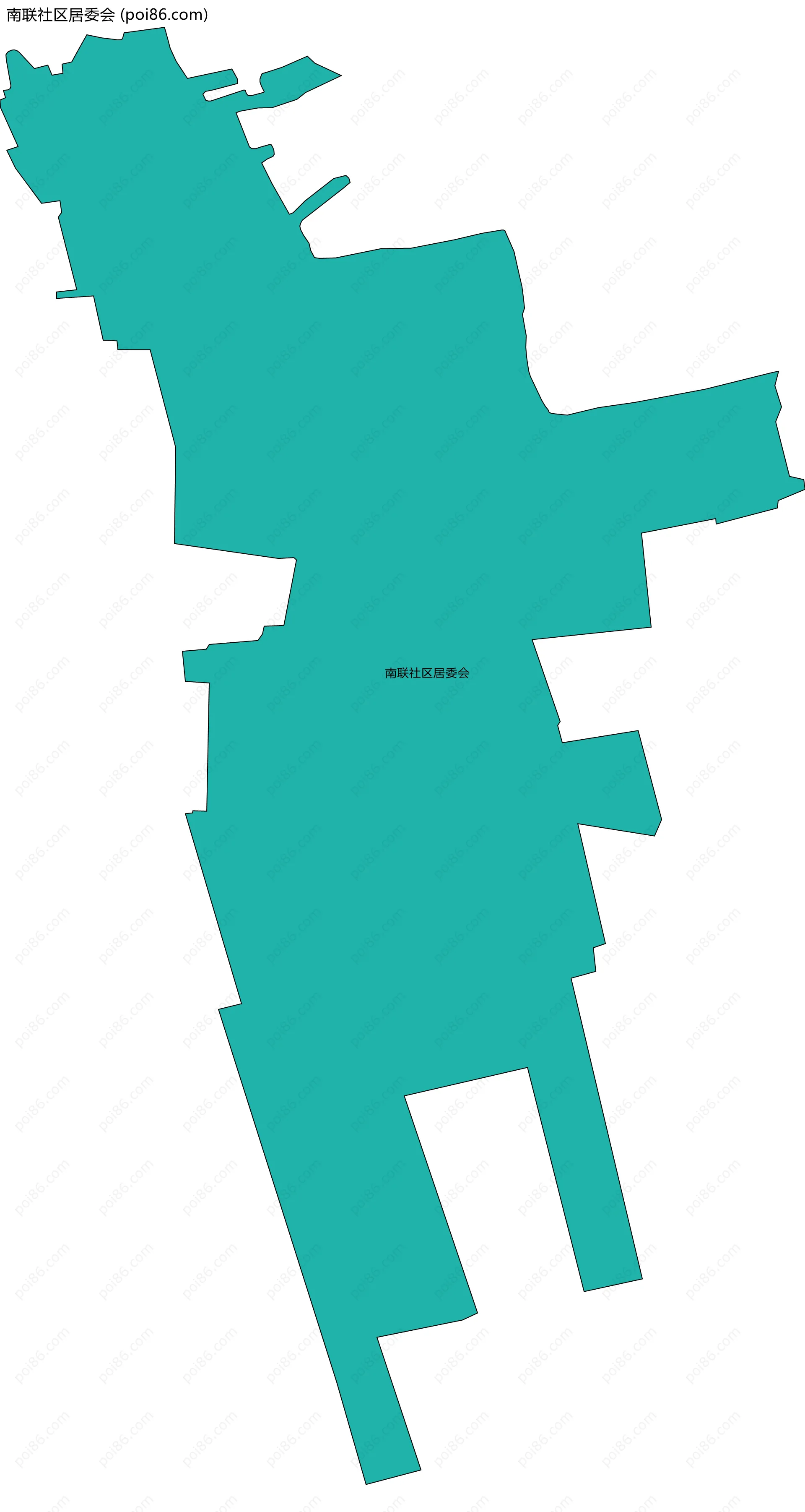 南联社区居委会边界地图