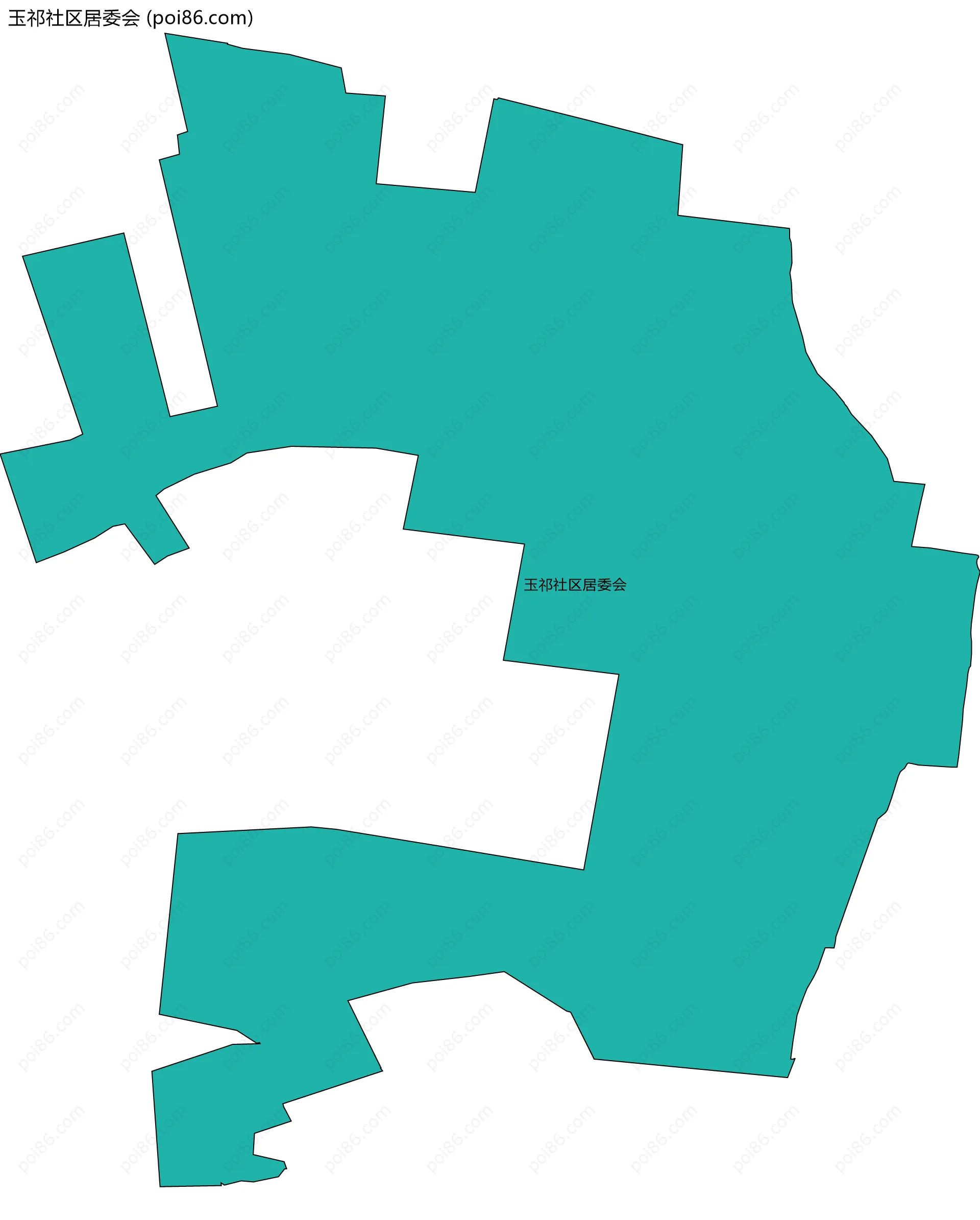 玉祁社区居委会边界地图