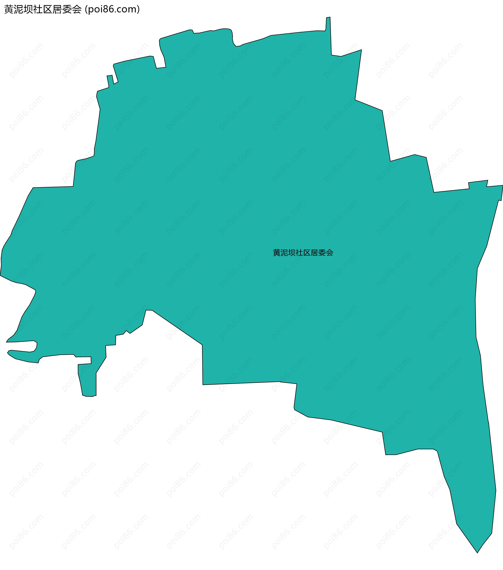 黄泥坝社区居委会边界地图