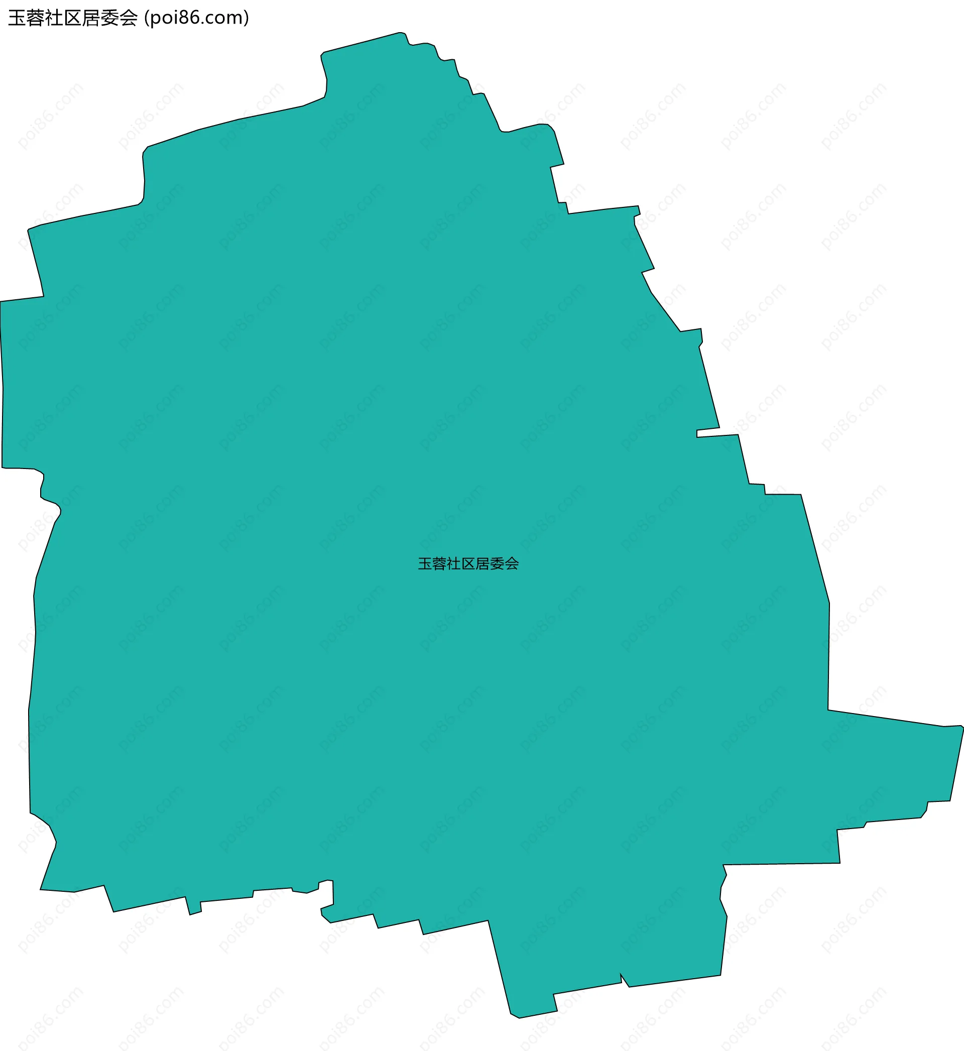 玉蓉社区居委会边界地图
