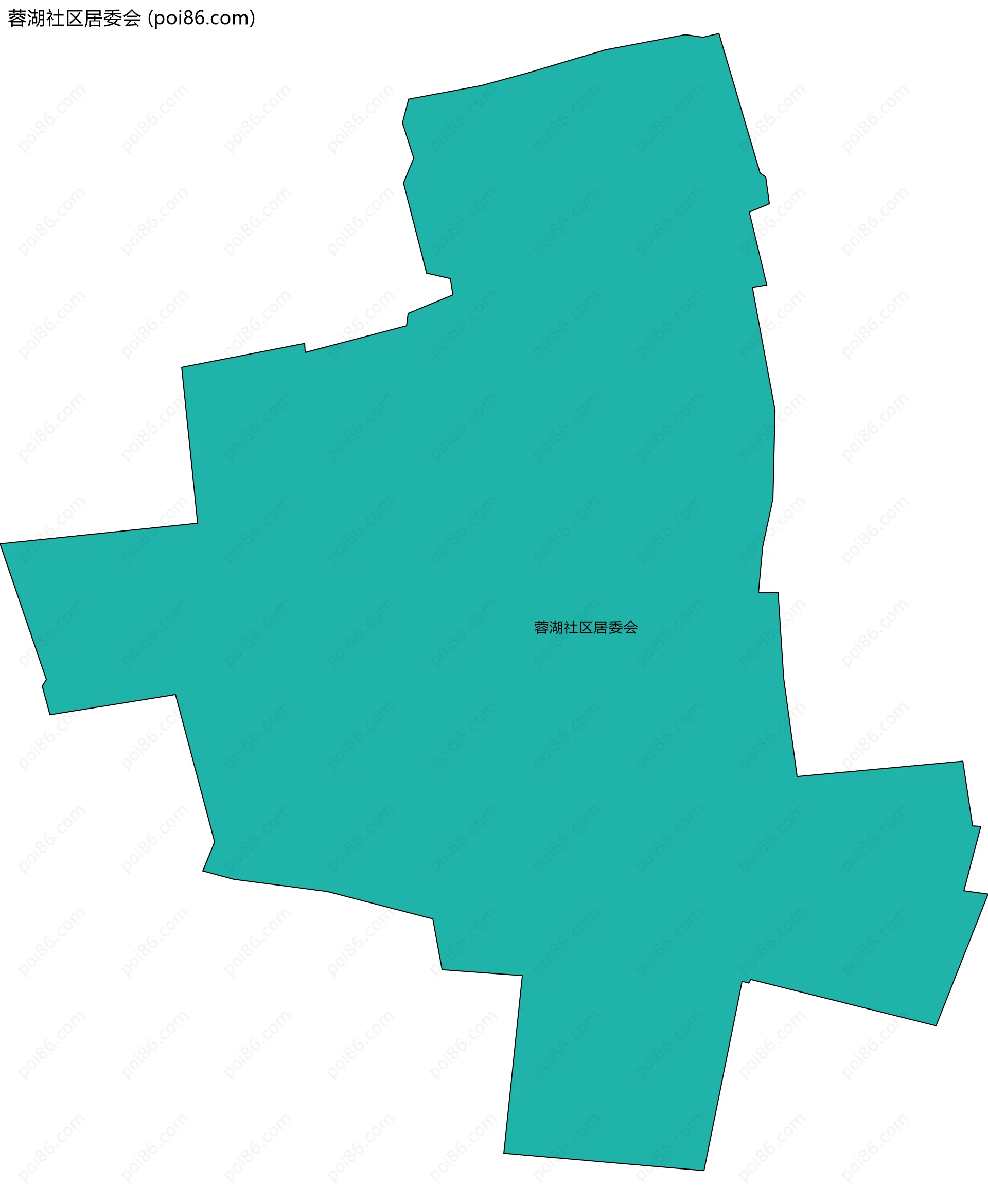 蓉湖社区居委会边界地图