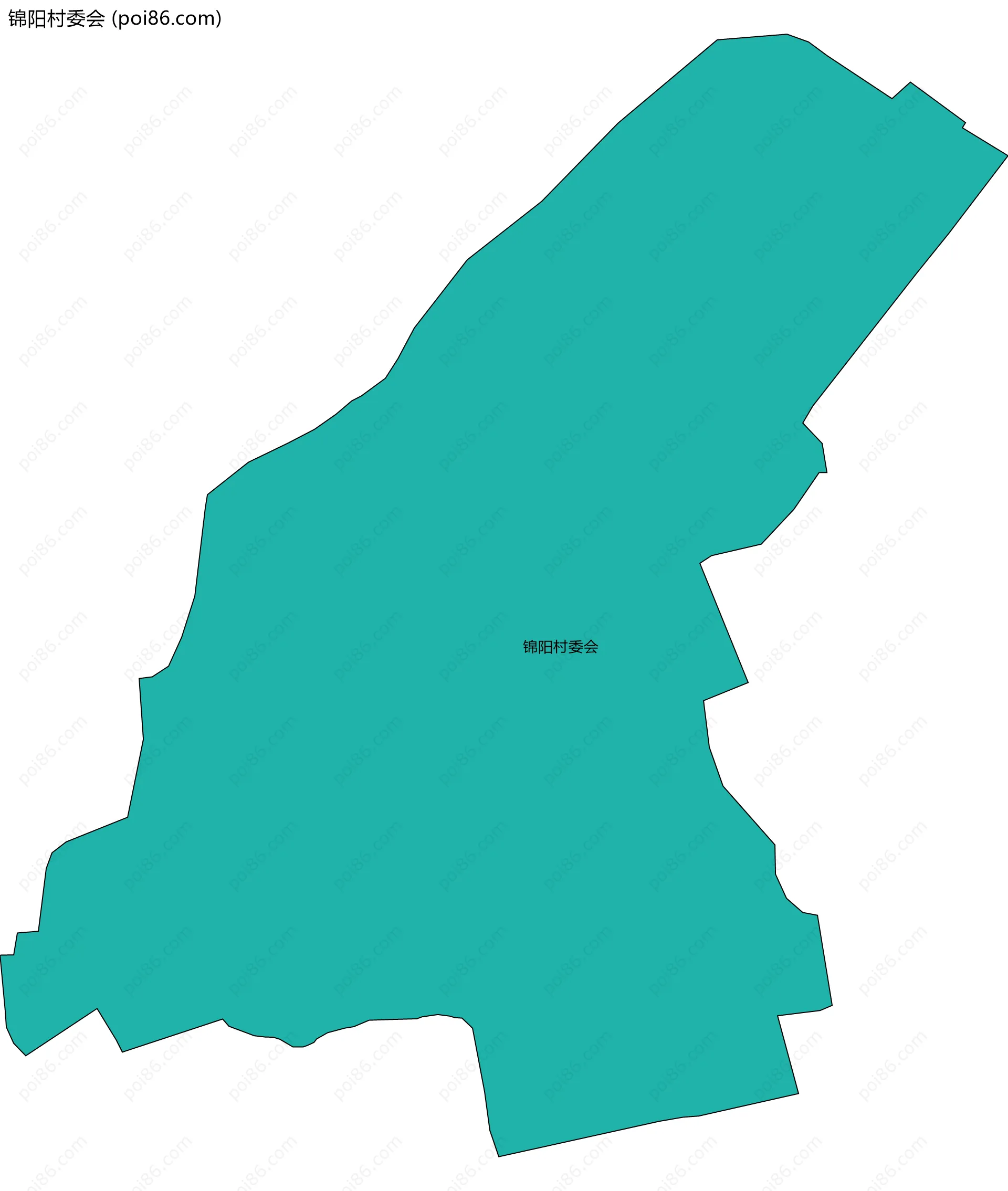 锦阳村委会边界地图