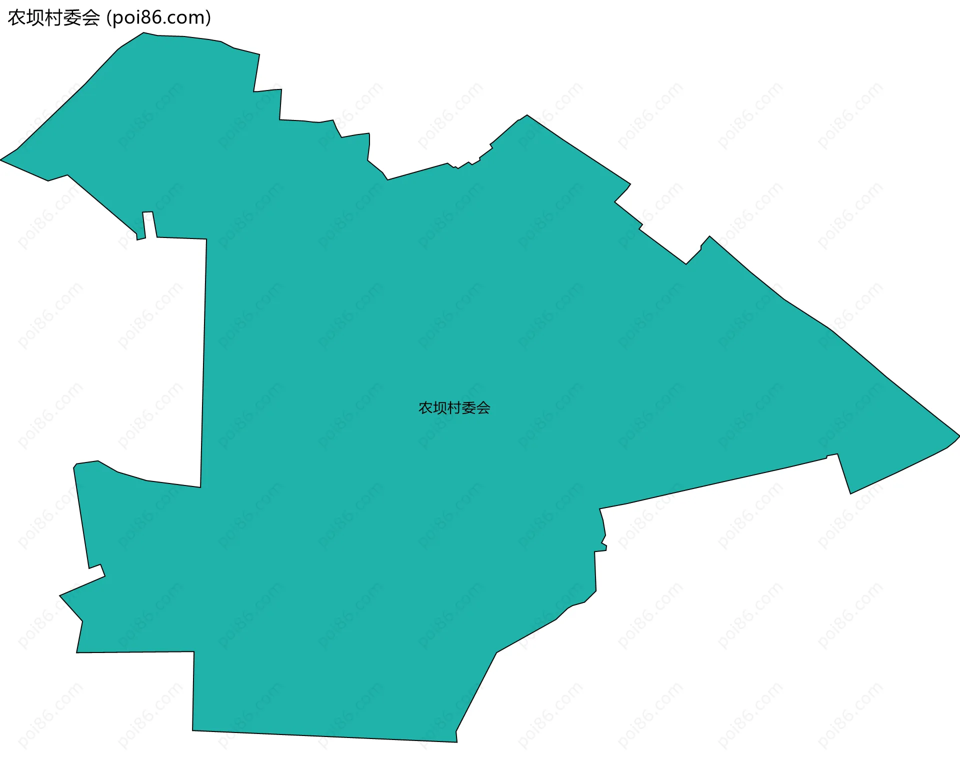 农坝村委会边界地图