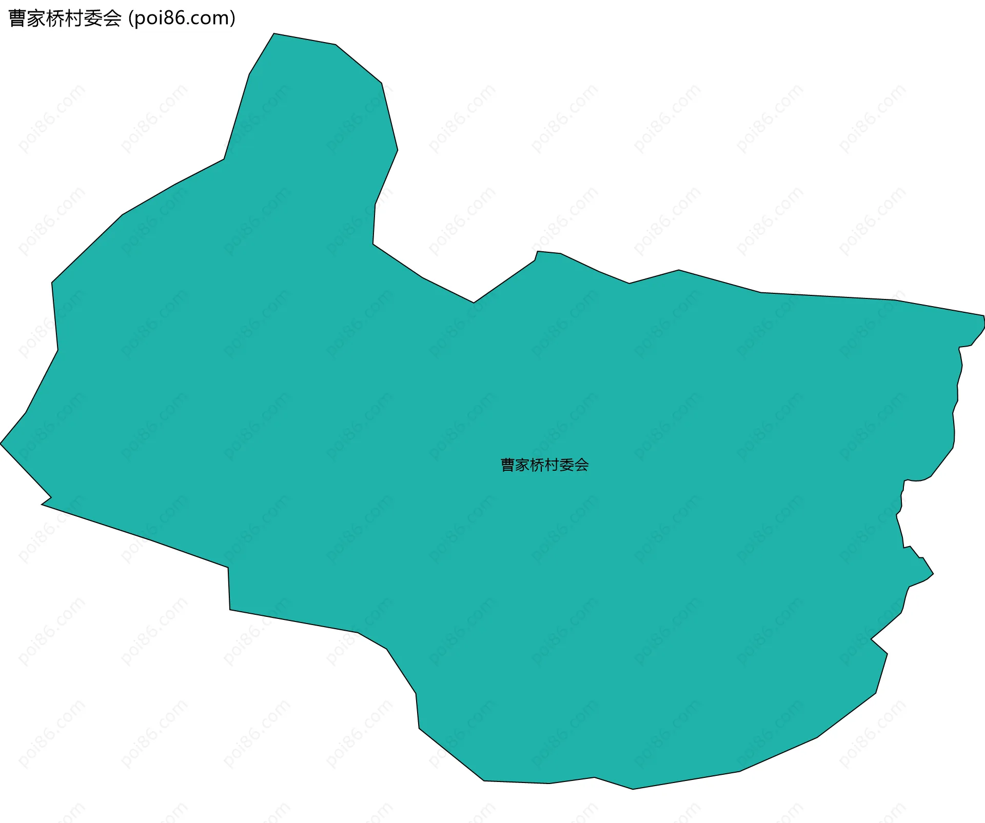 曹家桥村委会边界地图