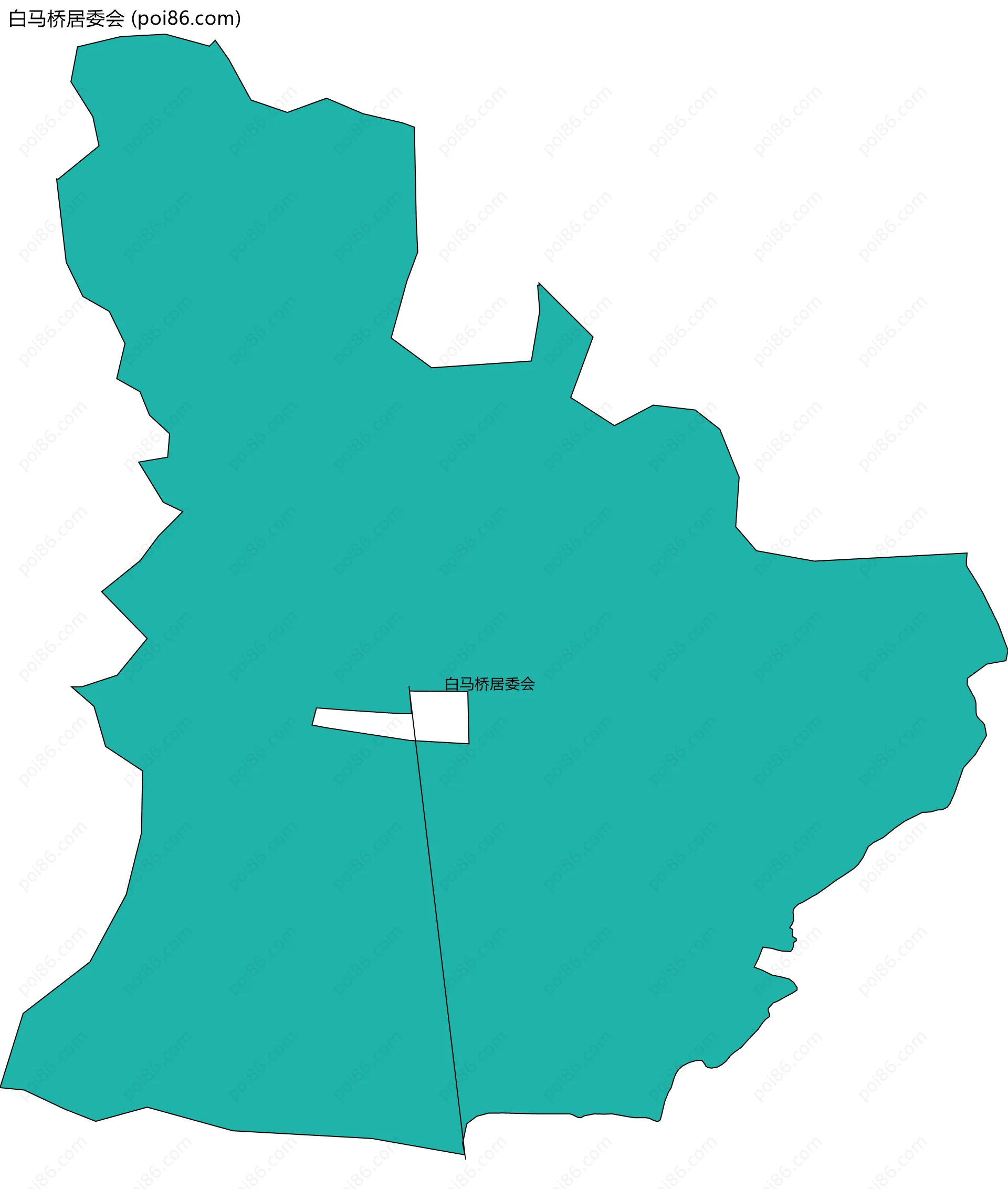 白马桥居委会边界地图