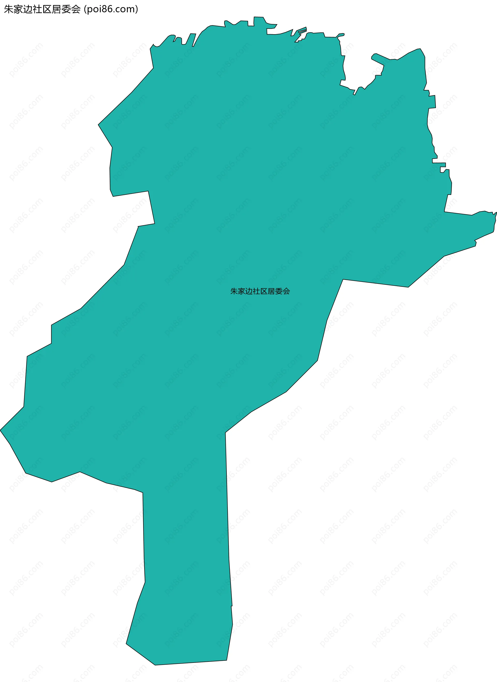 朱家边社区居委会边界地图