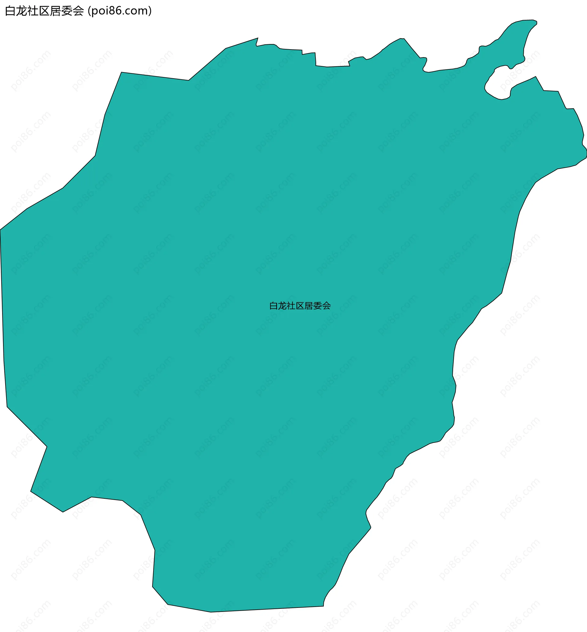 白龙社区居委会边界地图