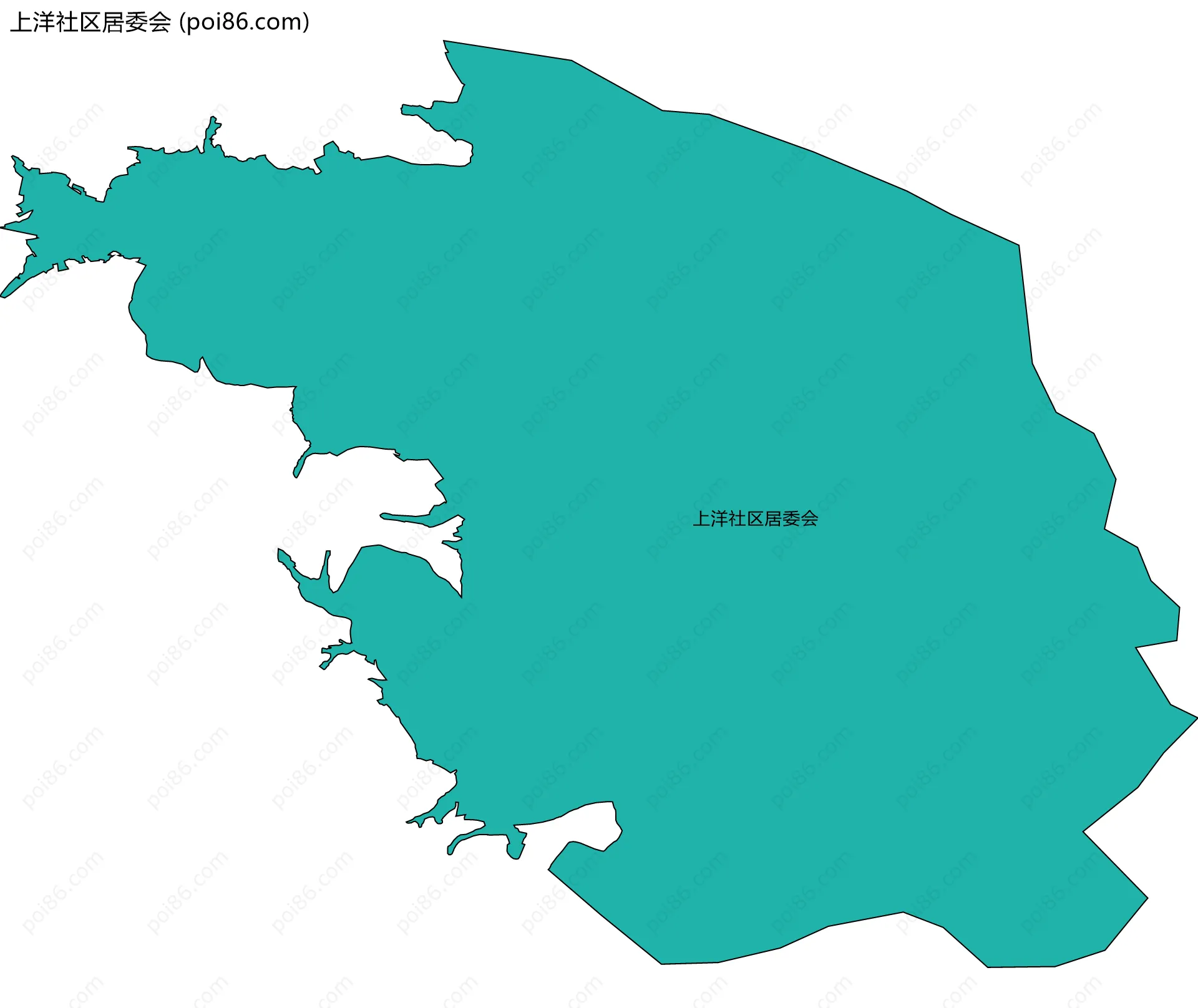 上洋社区居委会边界地图