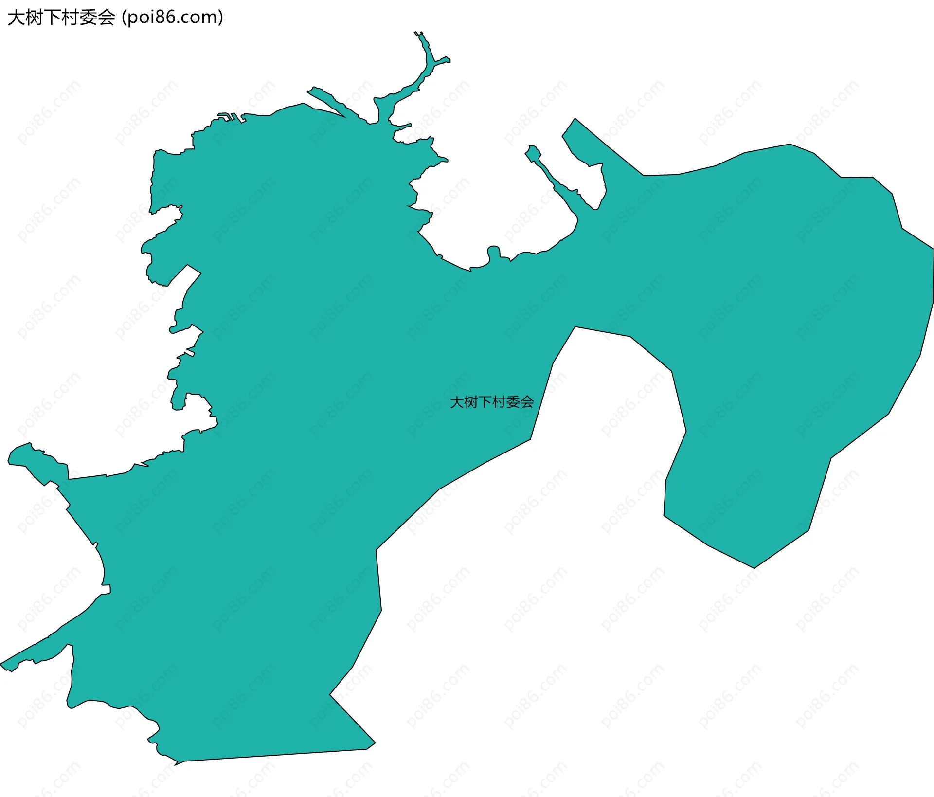 大树下村委会边界地图