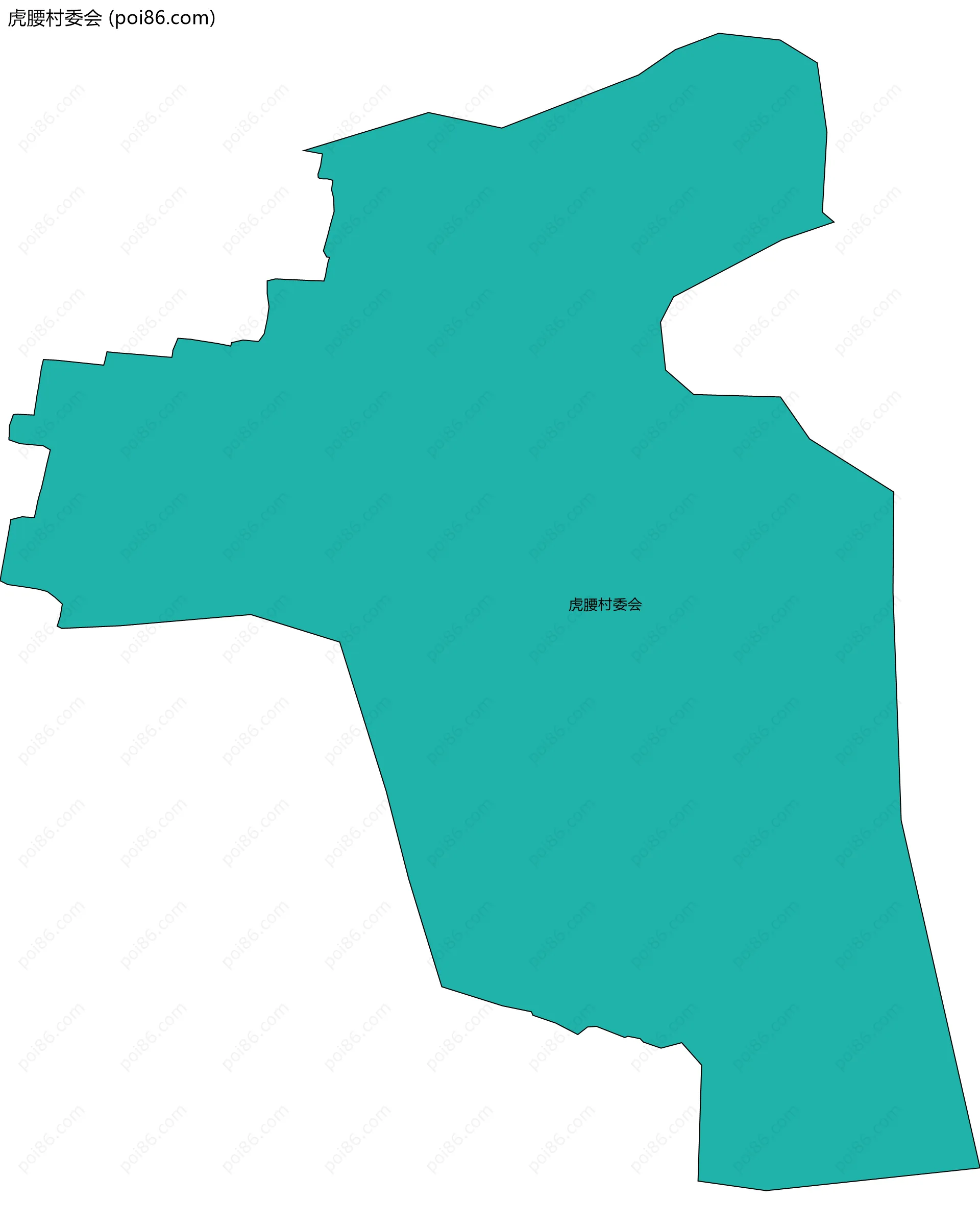 虎腰村委会边界地图