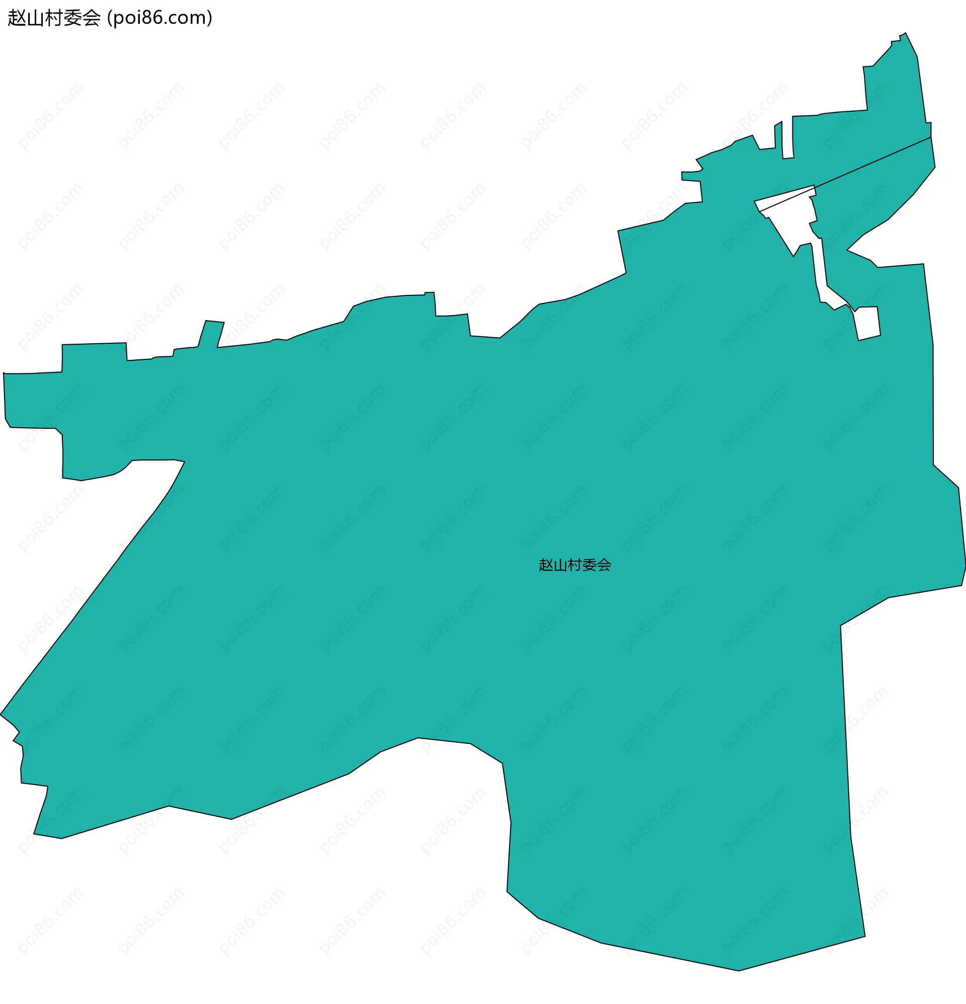 赵山村委会边界地图
