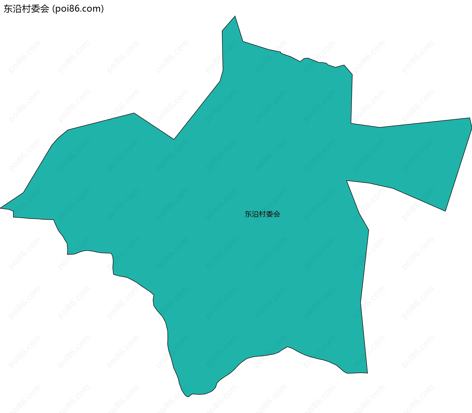 东沿村委会边界地图