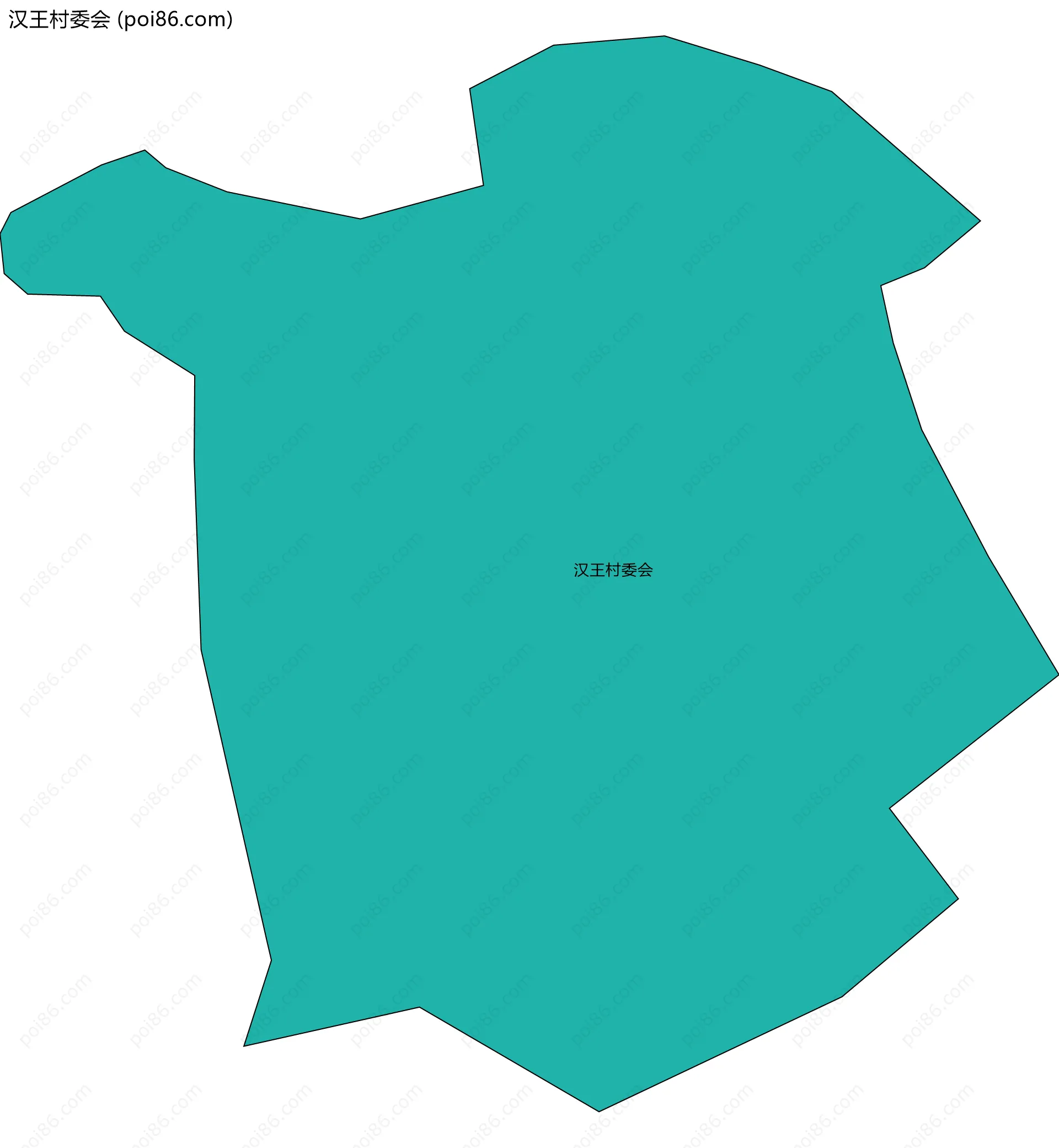 汉王村委会边界地图