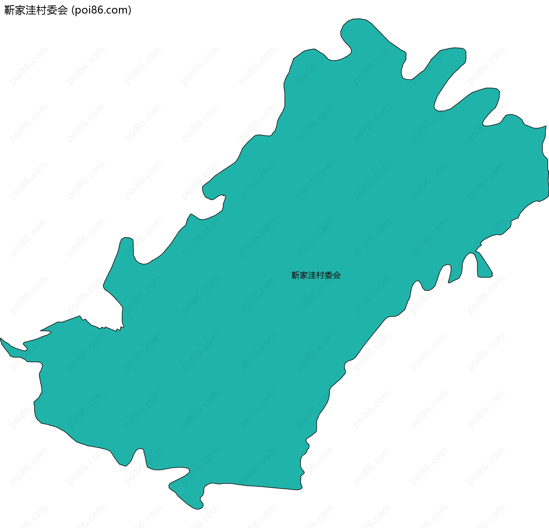 靳家洼村委会边界地图