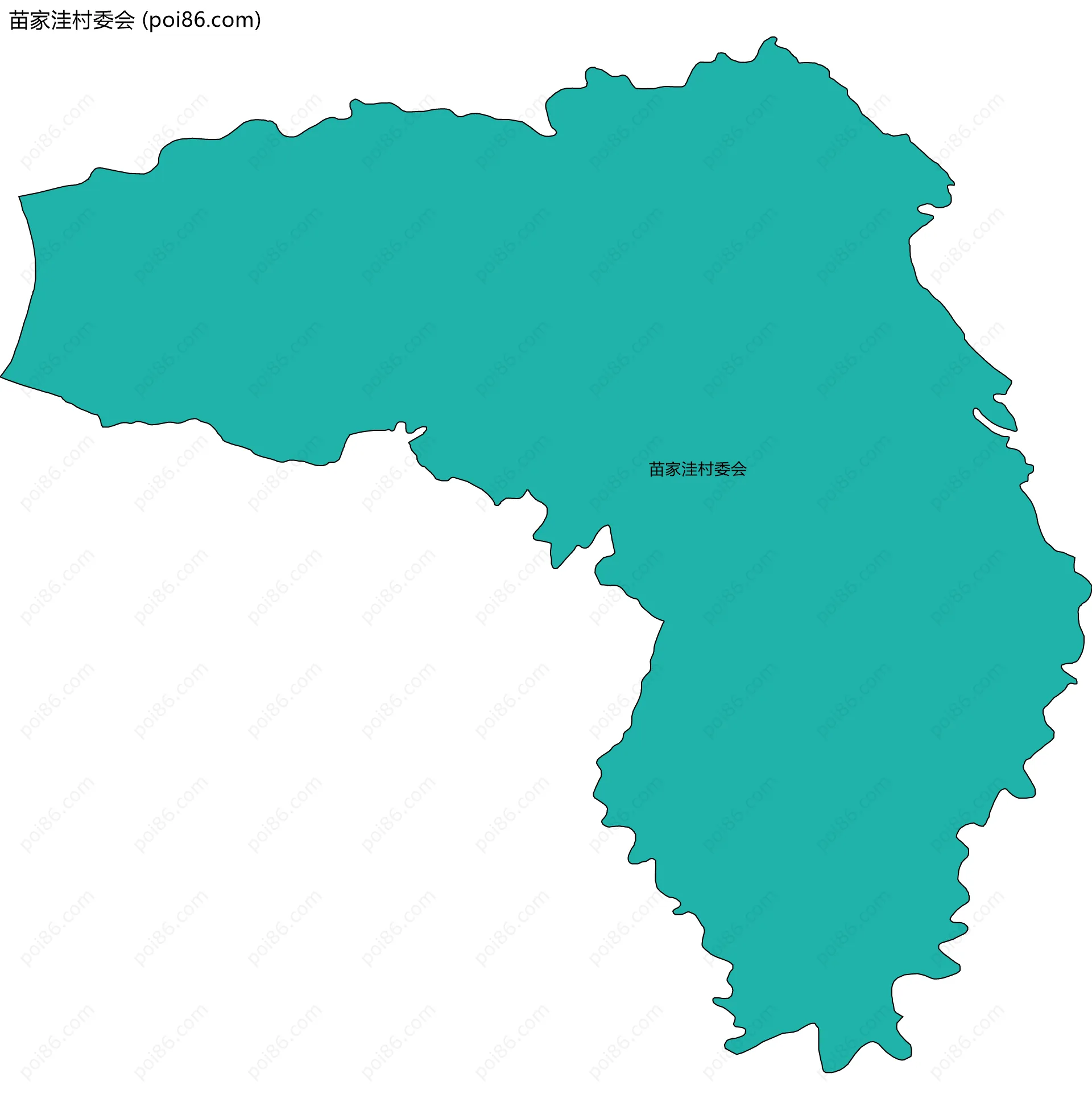 苗家洼村委会边界地图