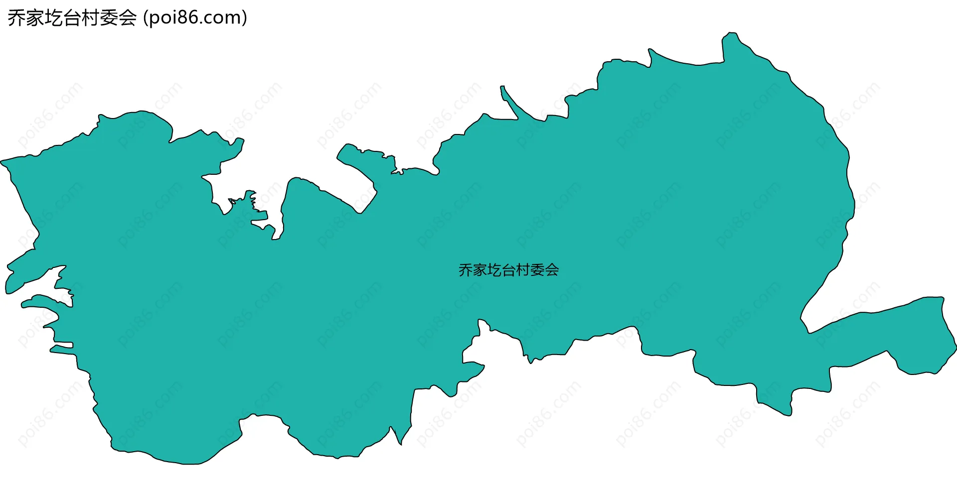 乔家圪台村委会边界地图