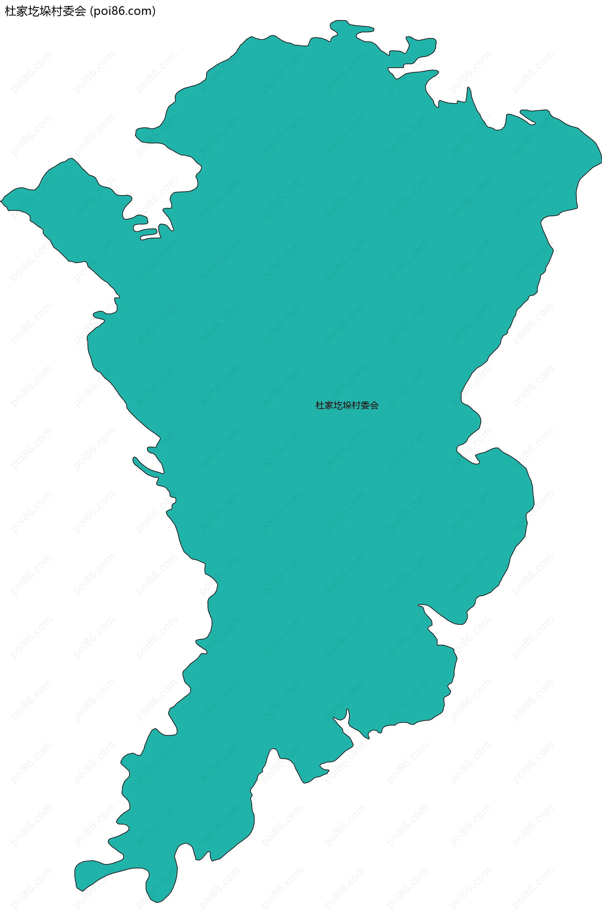 杜家圪垛村委会边界地图