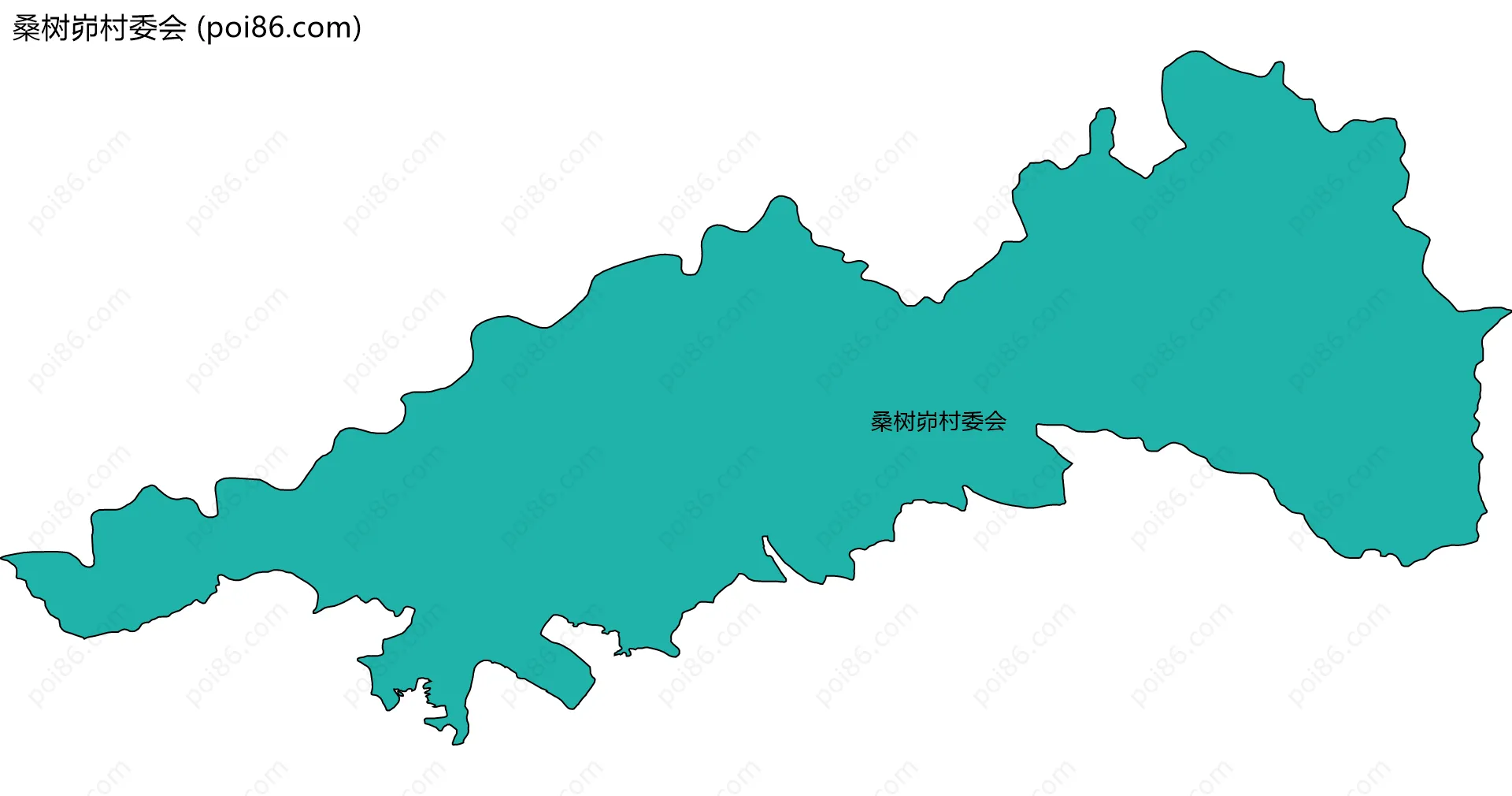 桑树峁村委会边界地图