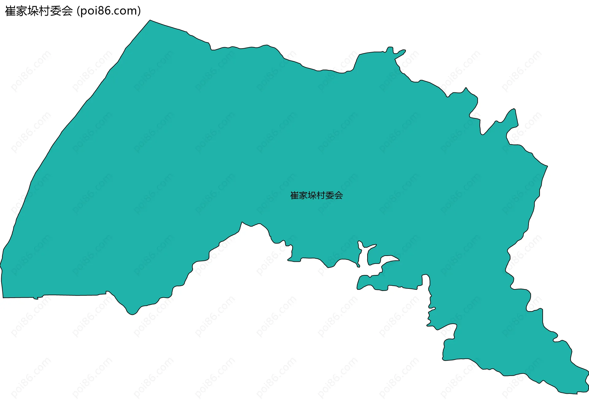 崔家垛村委会边界地图