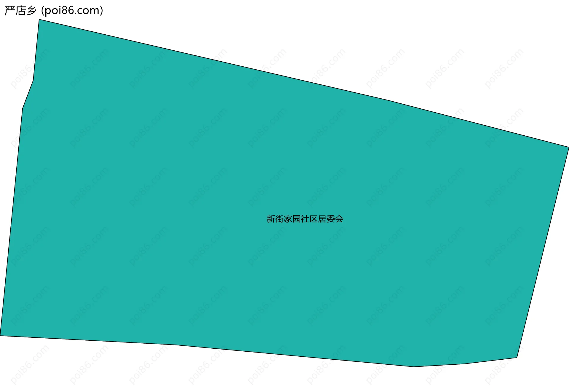 严店乡边界地图(五级行政区划)