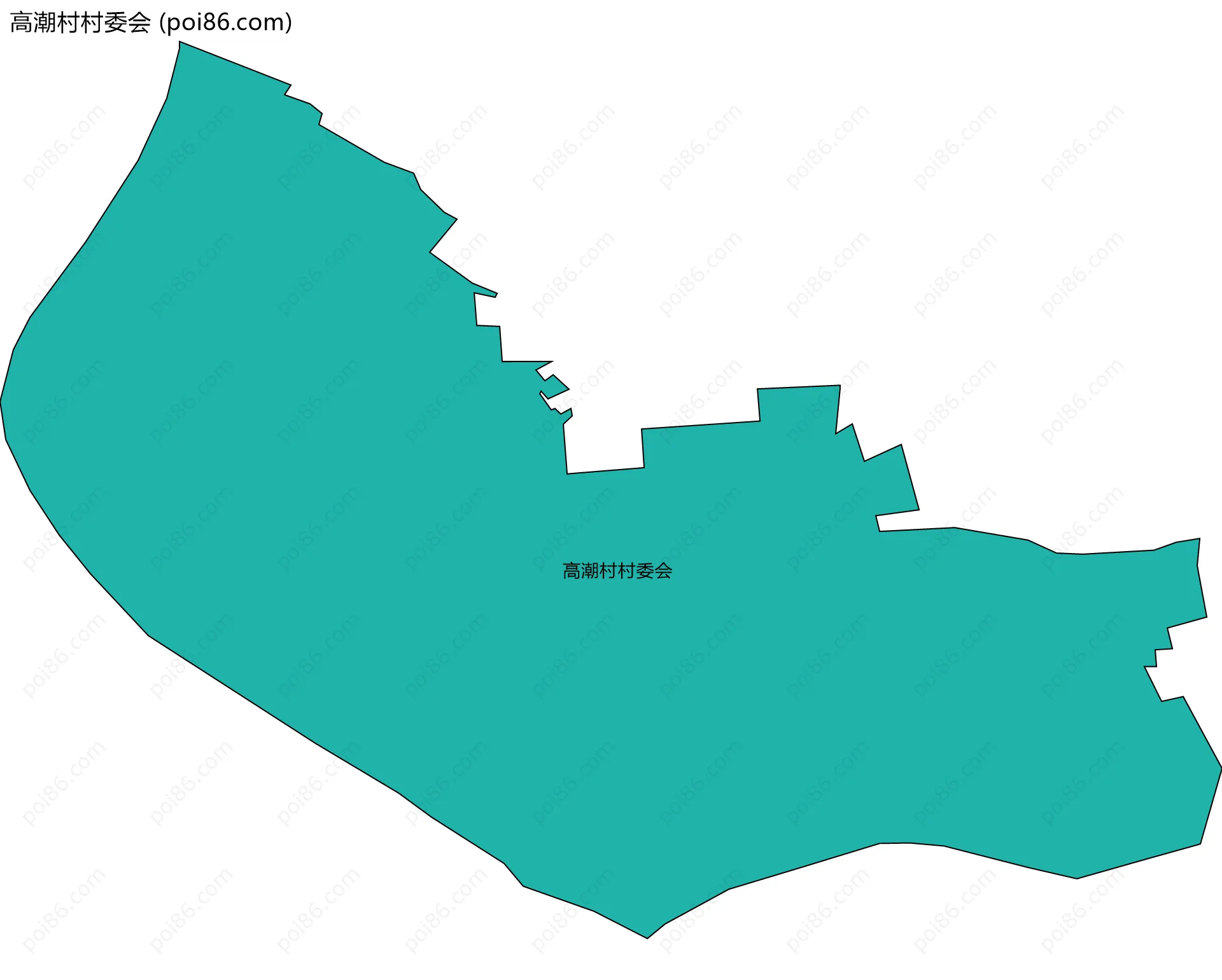 高潮村村委会边界地图