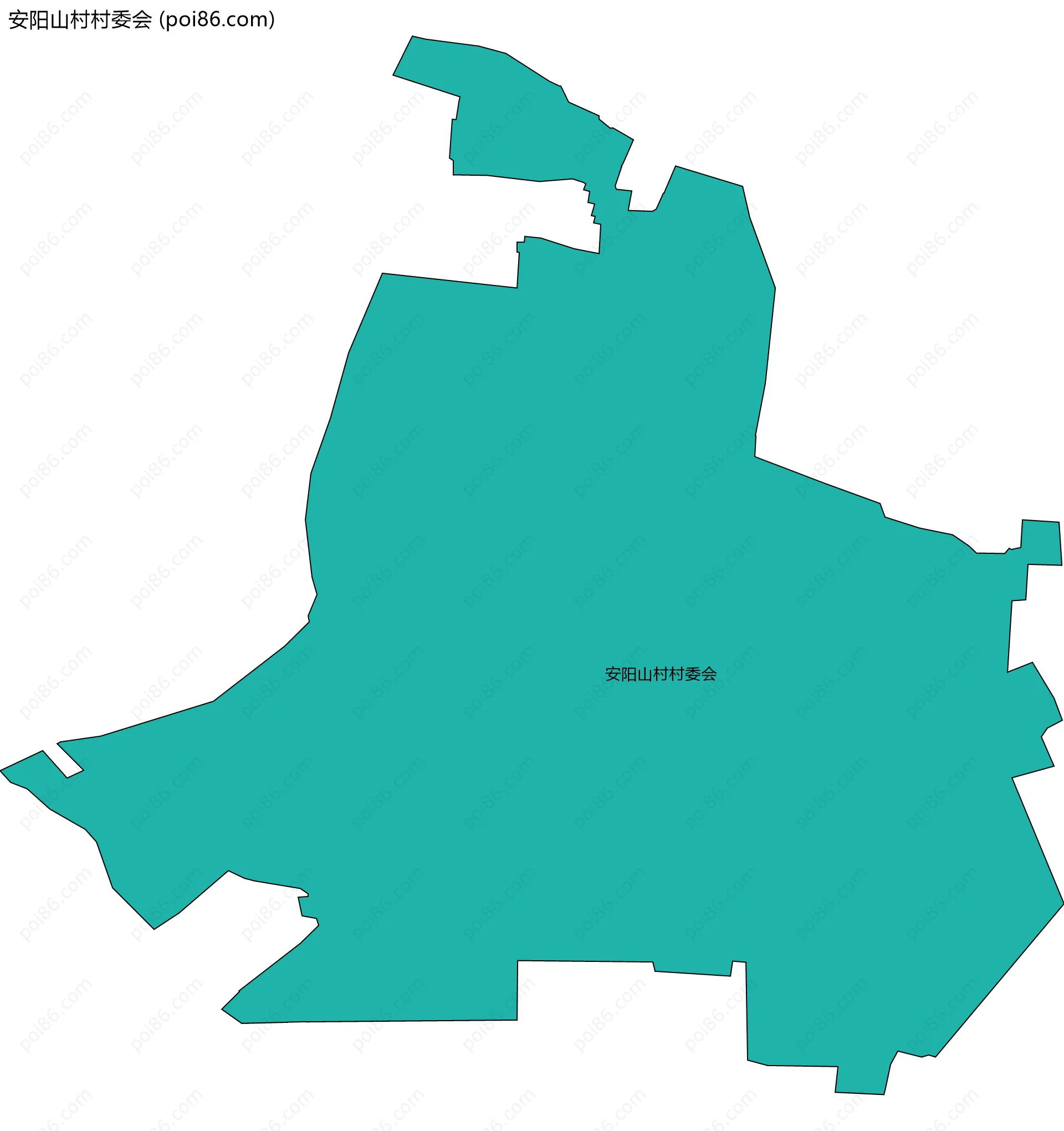 安阳山村村委会边界地图