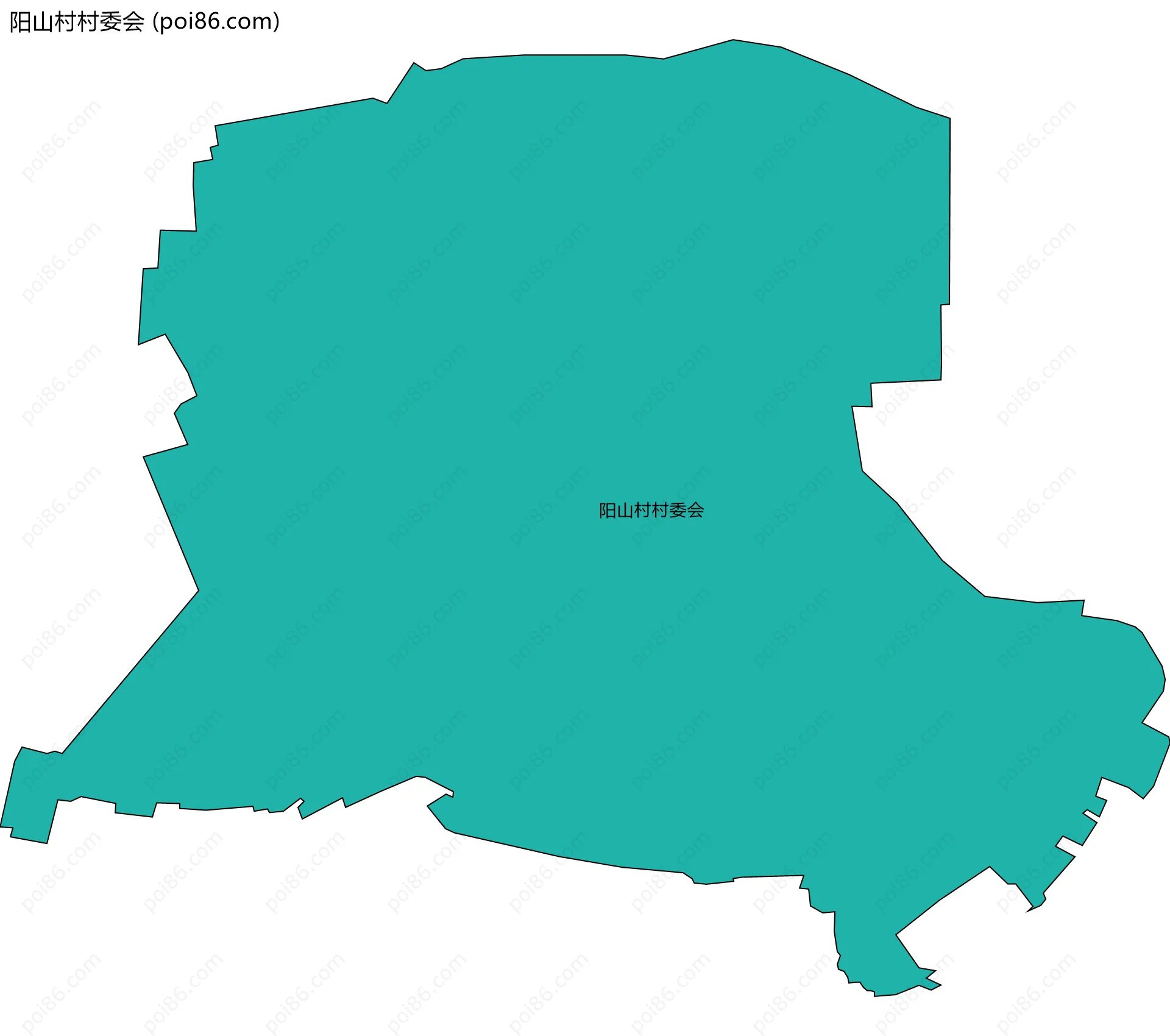 阳山村村委会边界地图