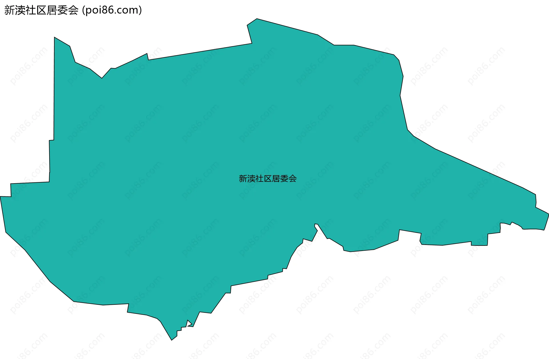 新渎社区居委会边界地图