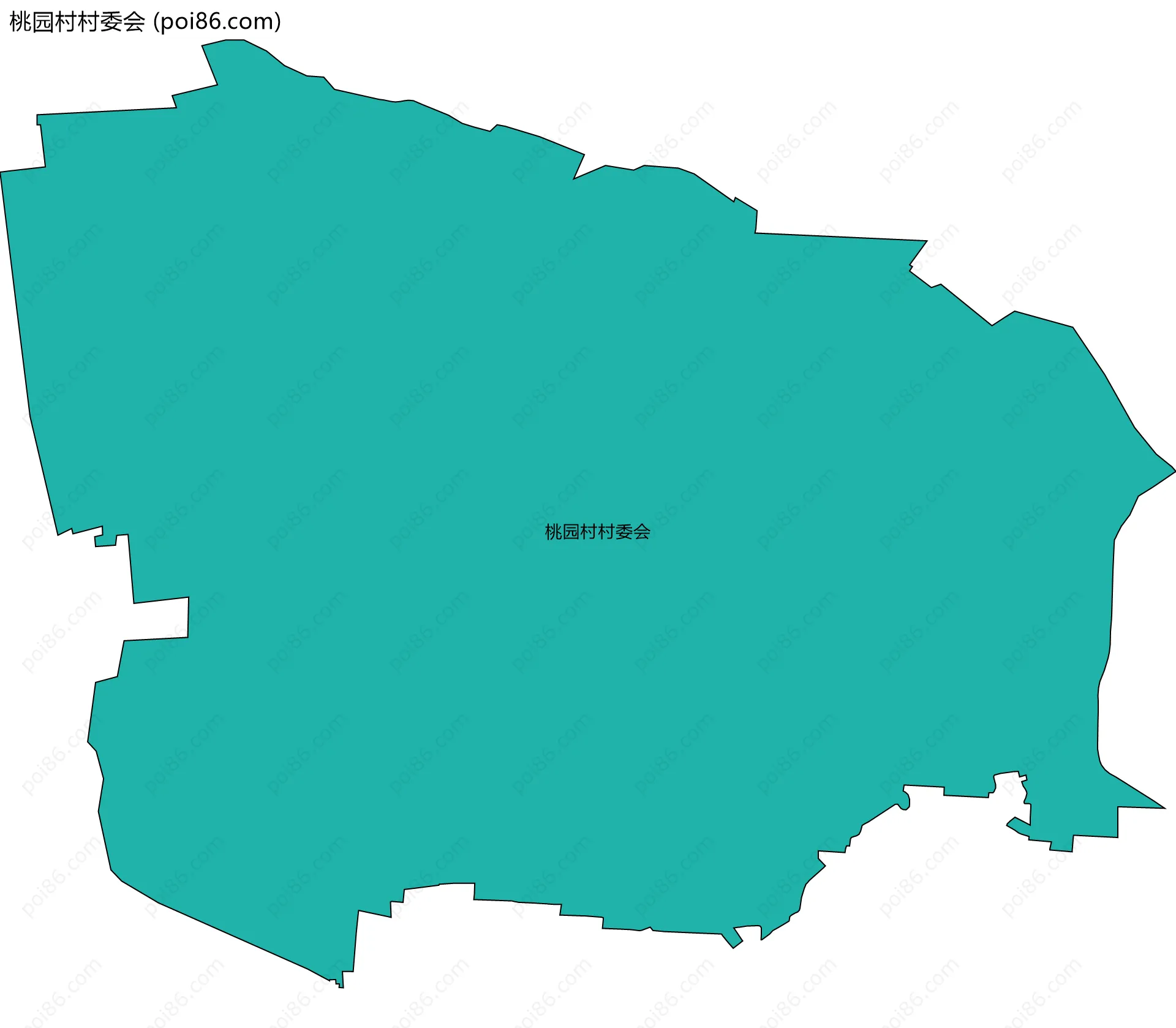 桃园村村委会边界地图