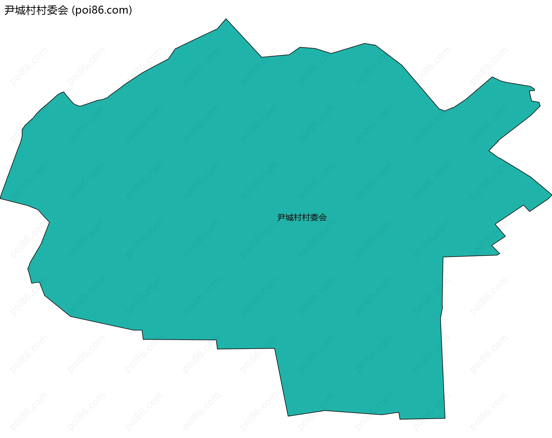 尹城村村委会边界地图