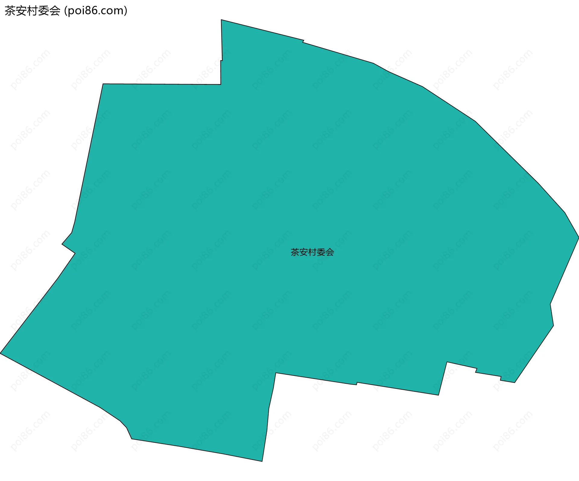 茶安村委会边界地图