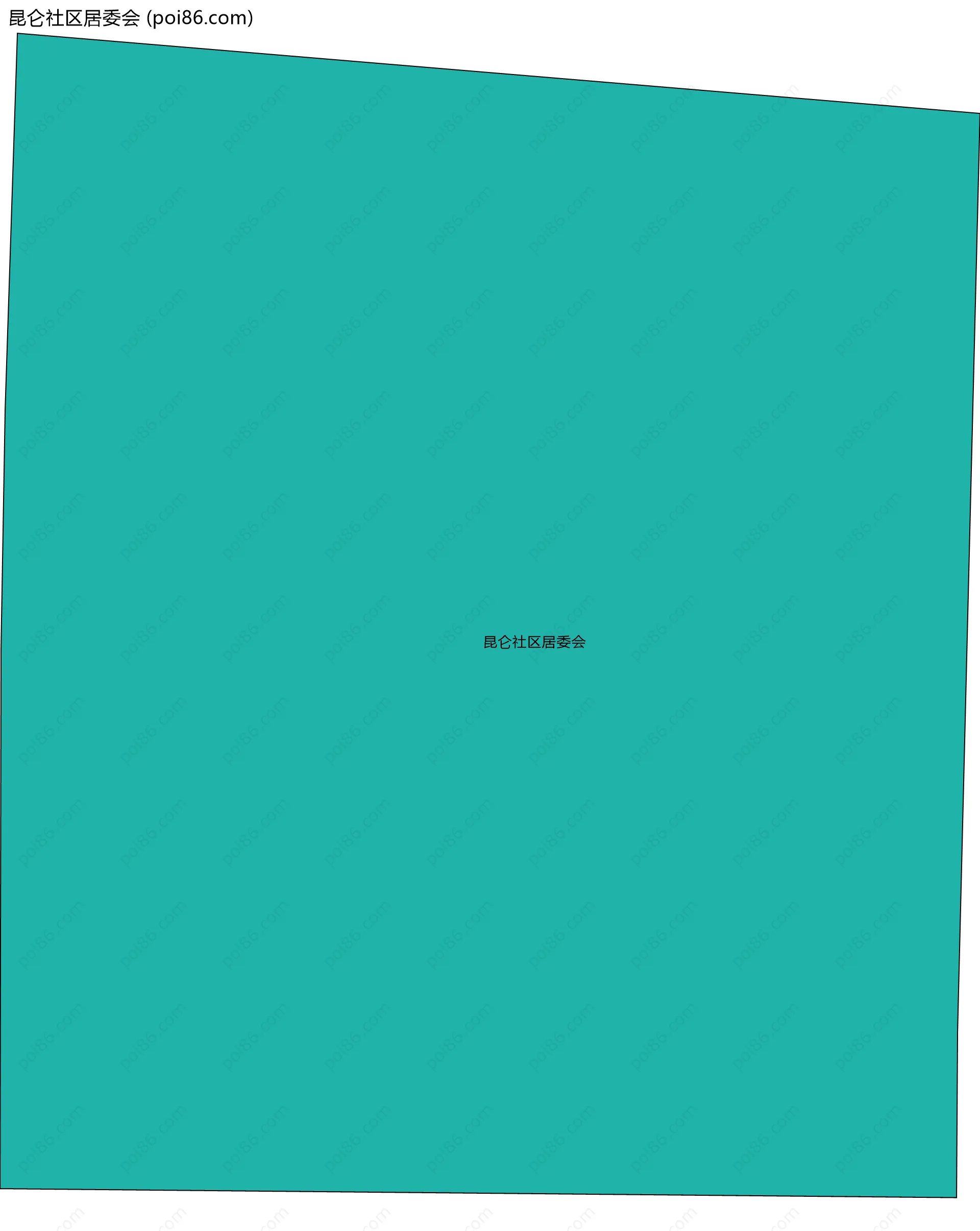 昆仑社区居委会边界地图