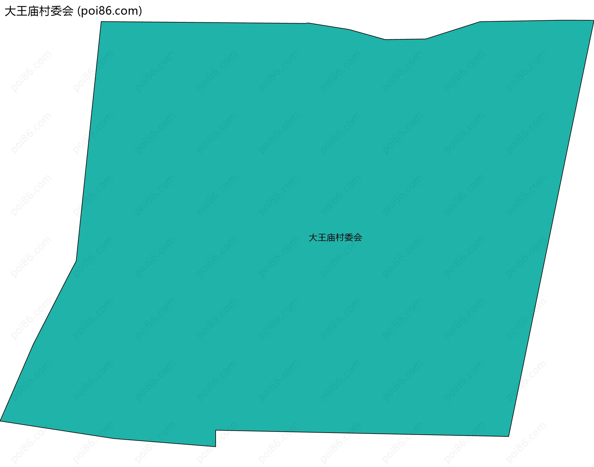 大王庙村委会边界地图