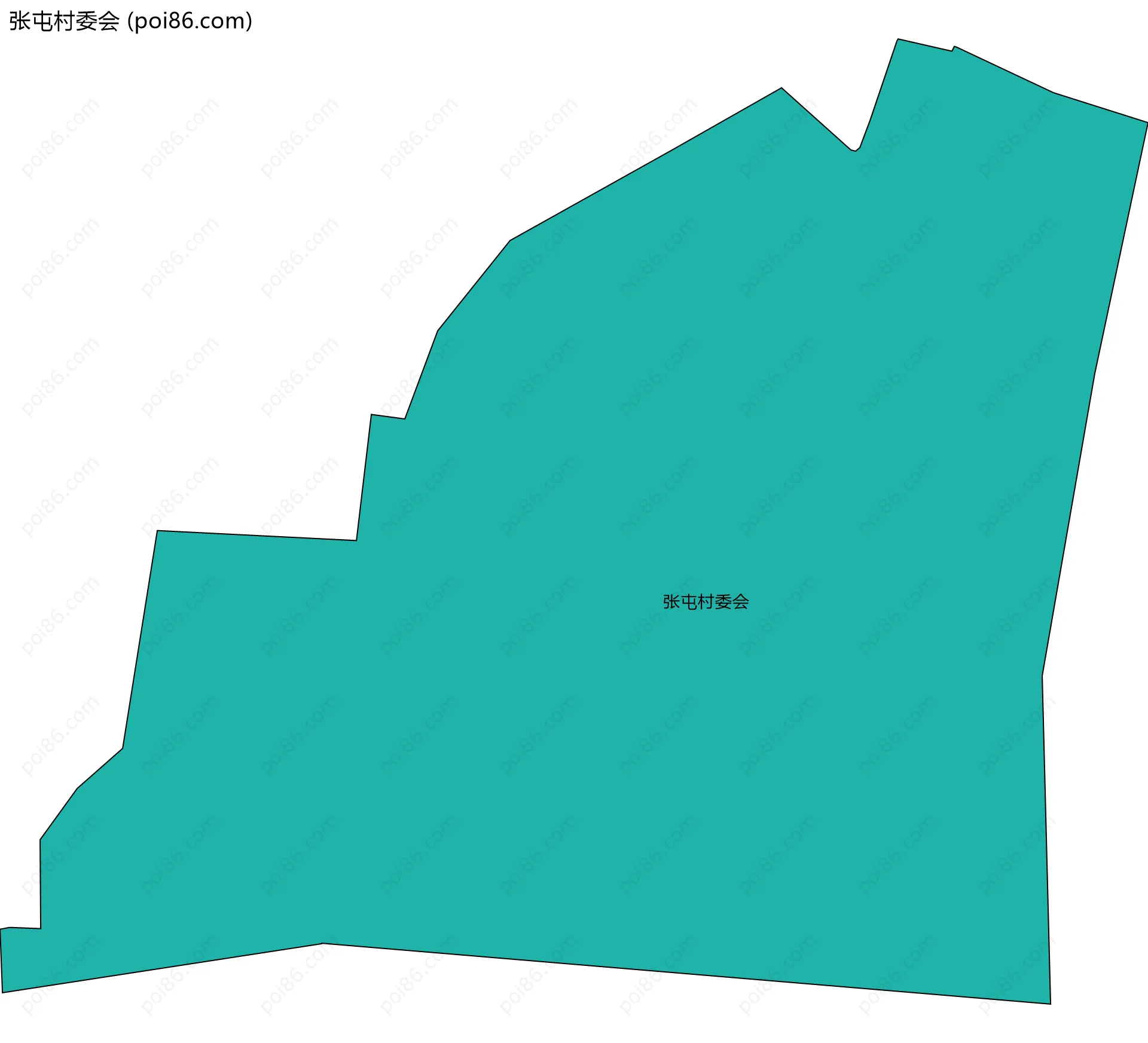张屯村委会边界地图