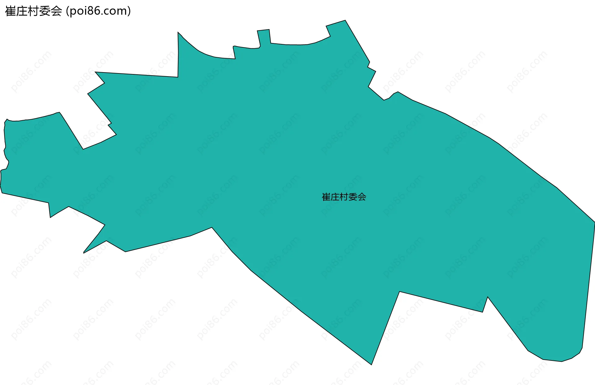崔庄村委会边界地图