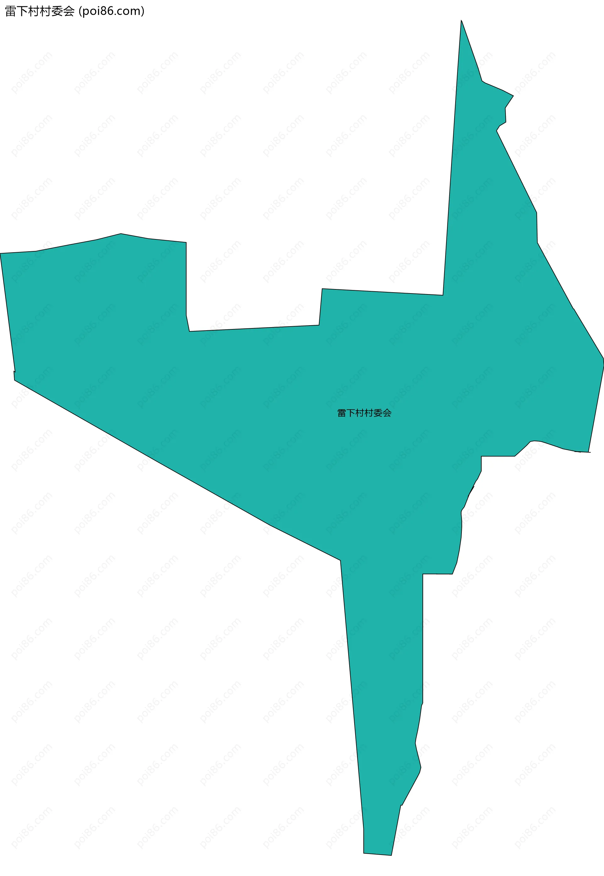 雷下村村委会边界地图