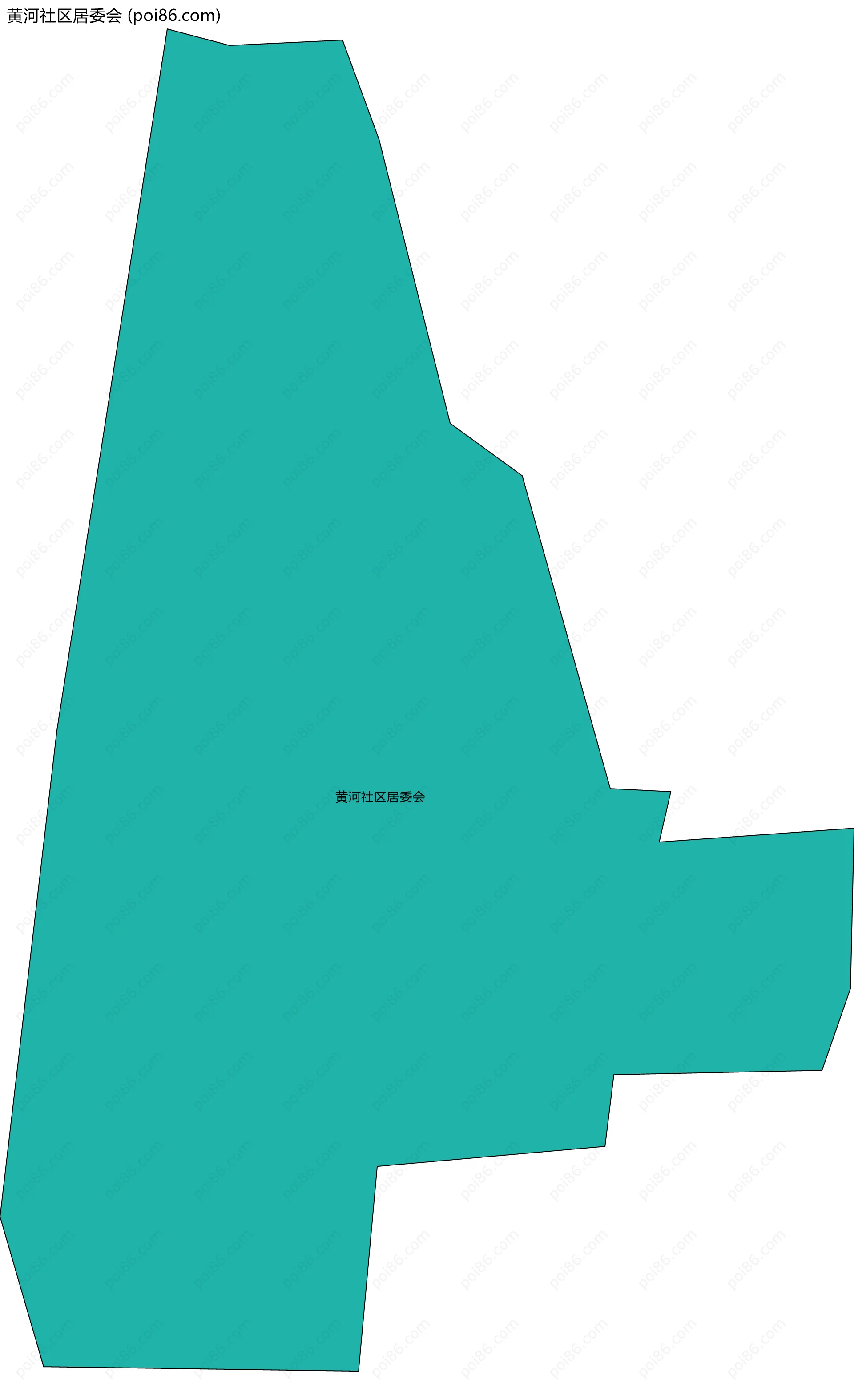 黄河社区居委会边界地图