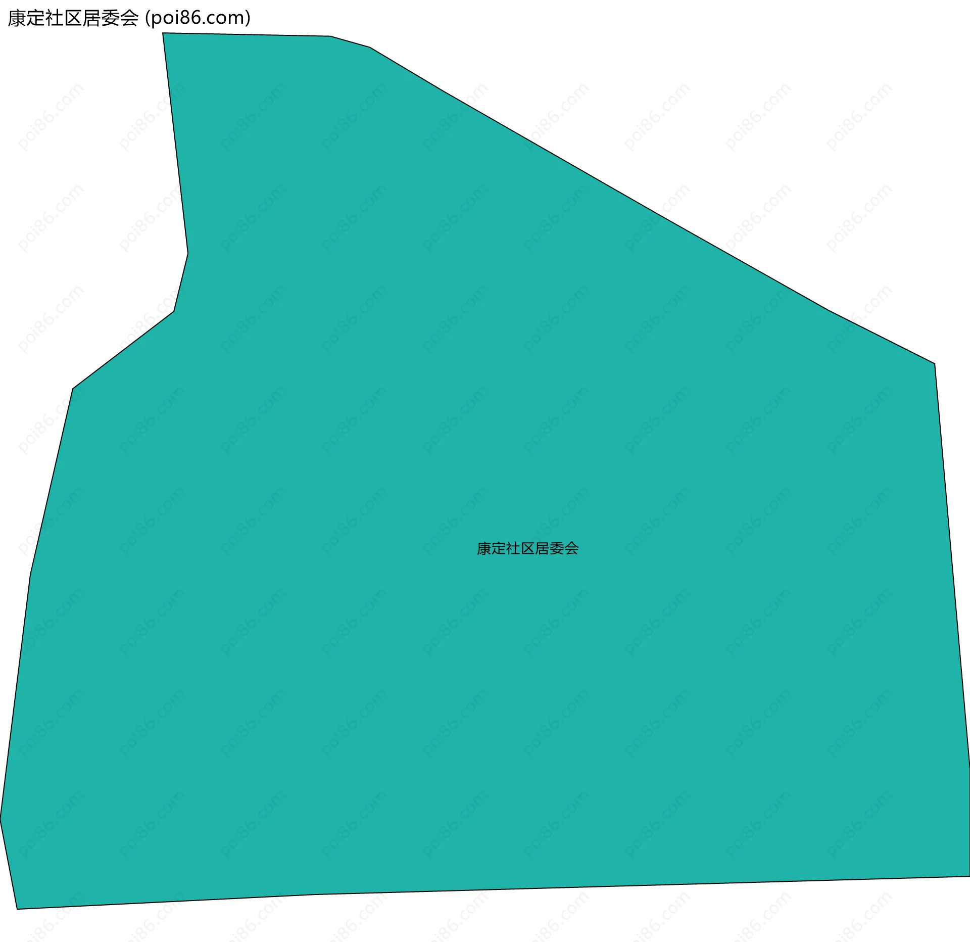 康定社区居委会边界地图
