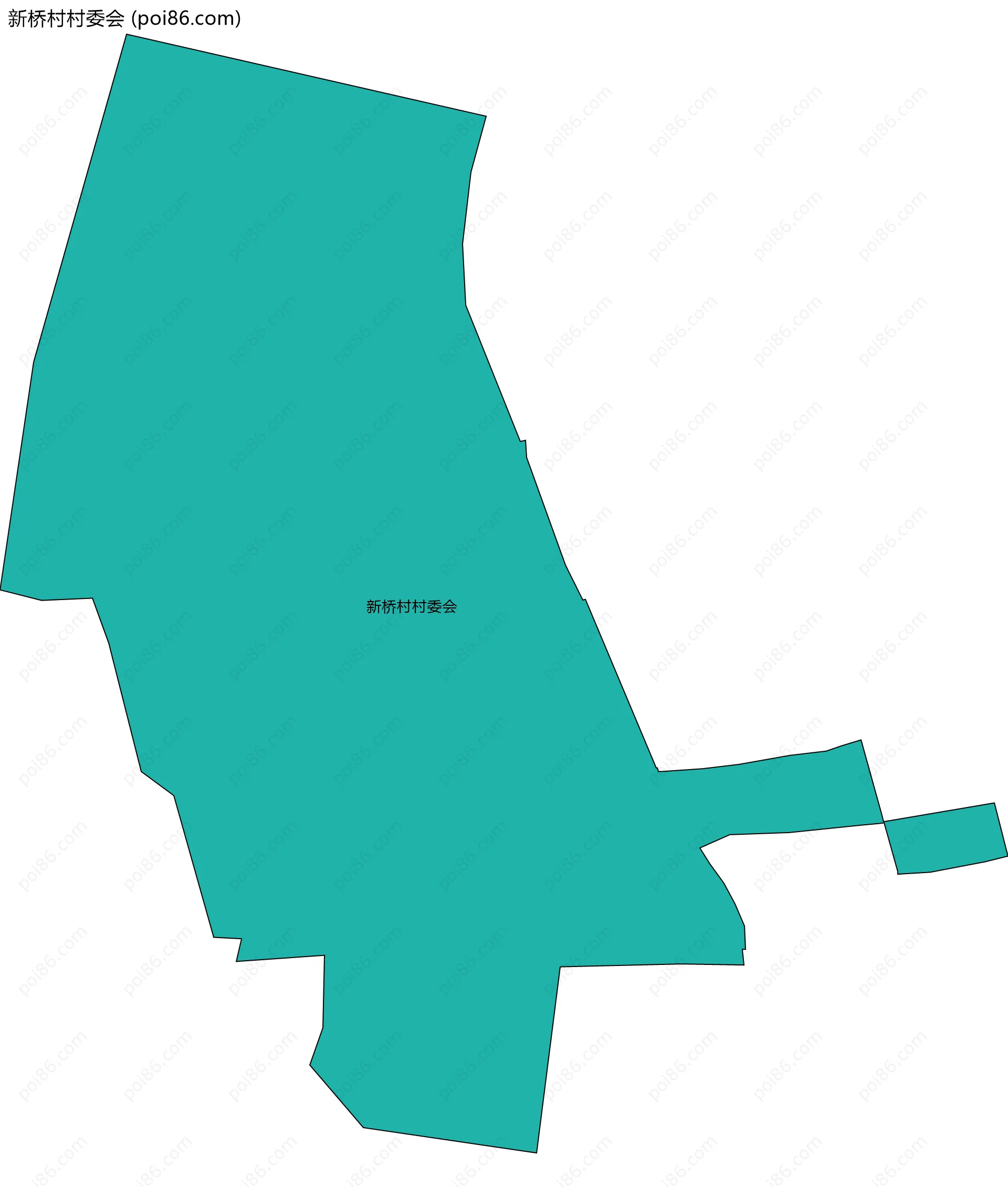 新桥村村委会边界地图