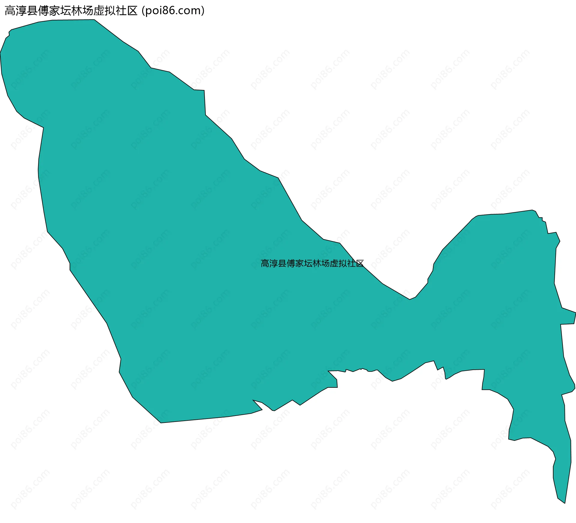 高淳县傅家坛林场虚拟社区边界地图