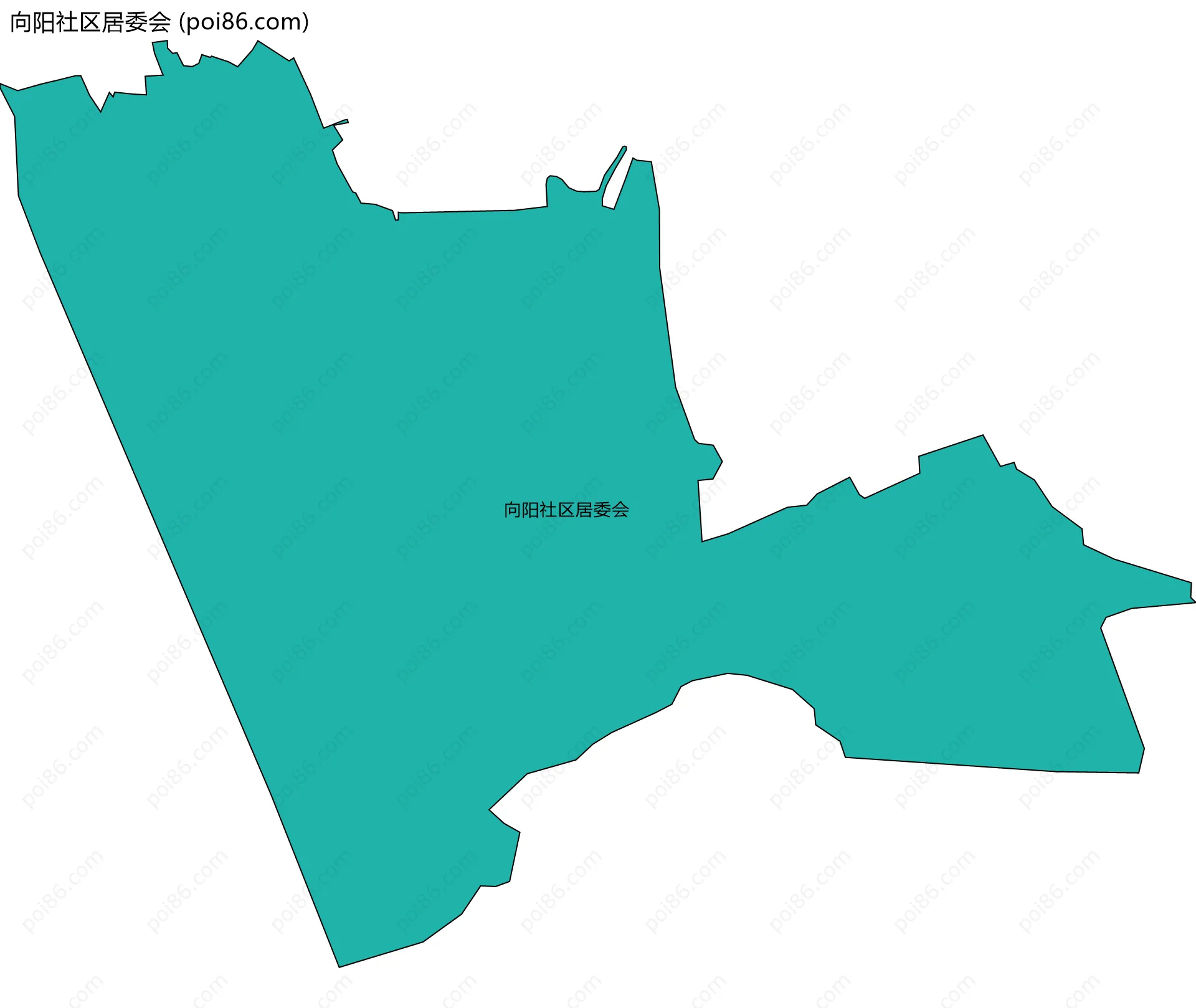 向阳社区居委会边界地图