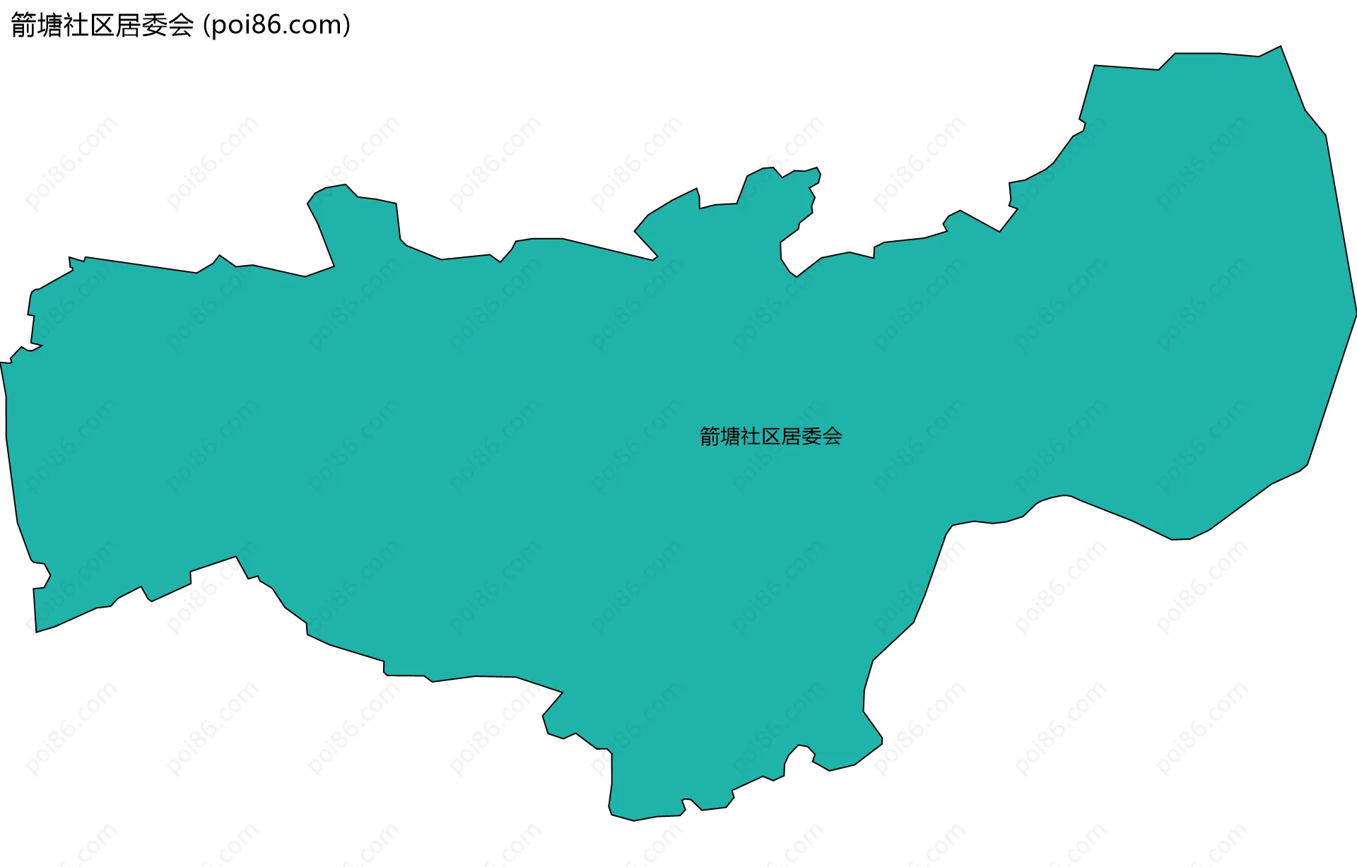 箭塘社区居委会边界地图