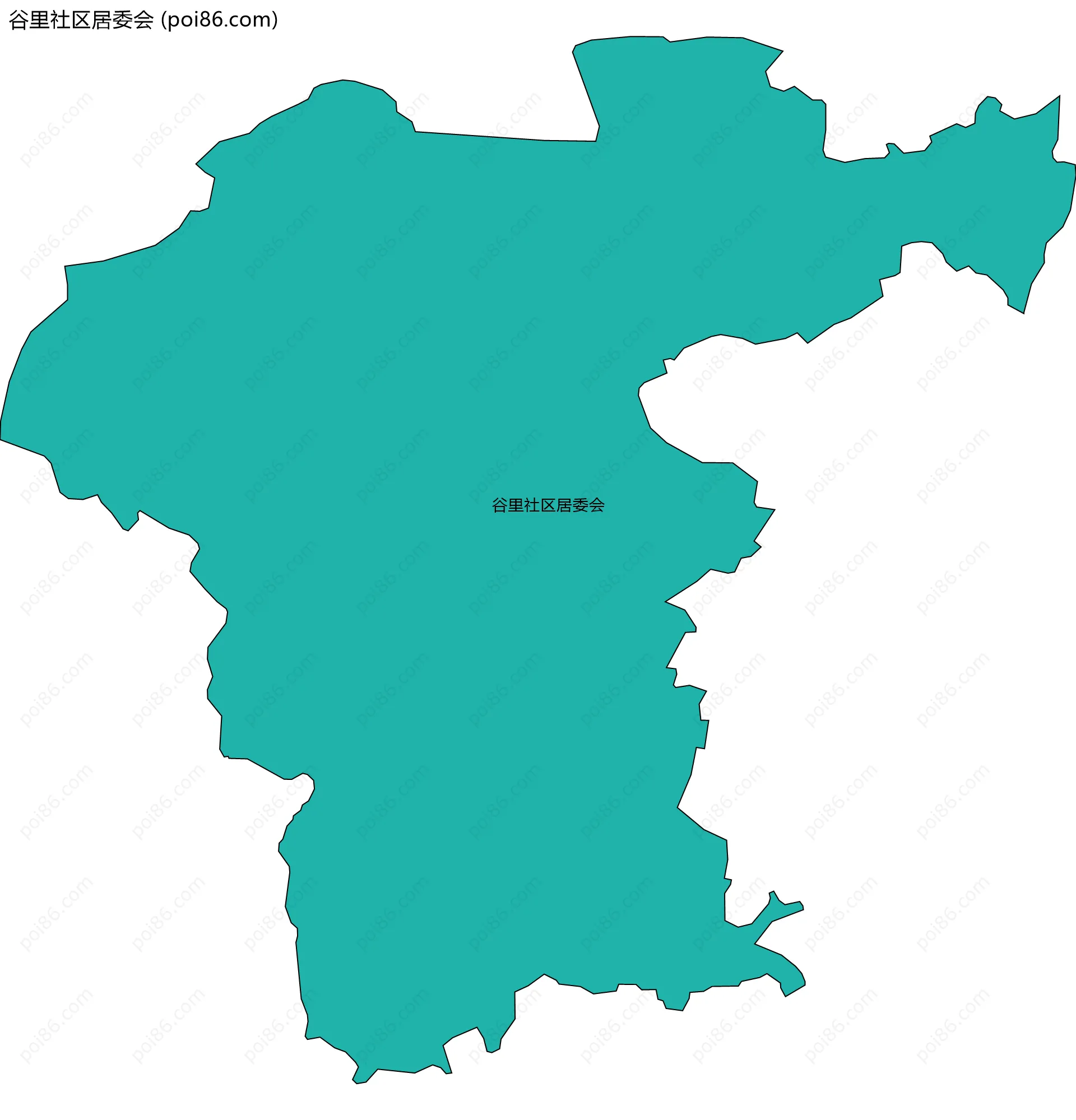 谷里社区居委会边界地图