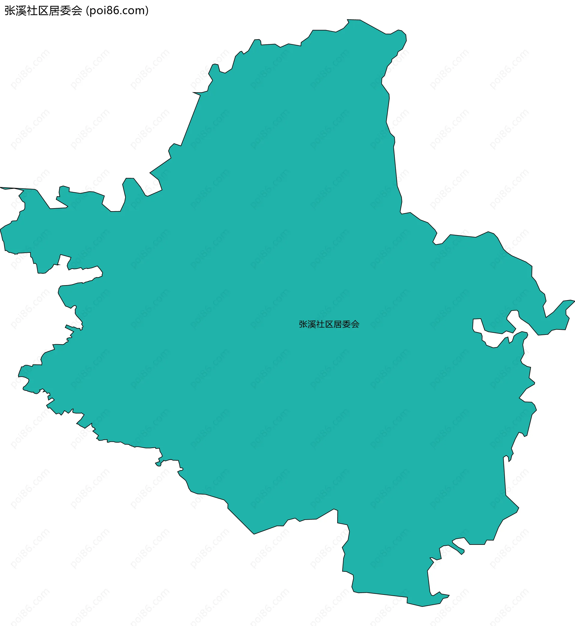 张溪社区居委会边界地图
