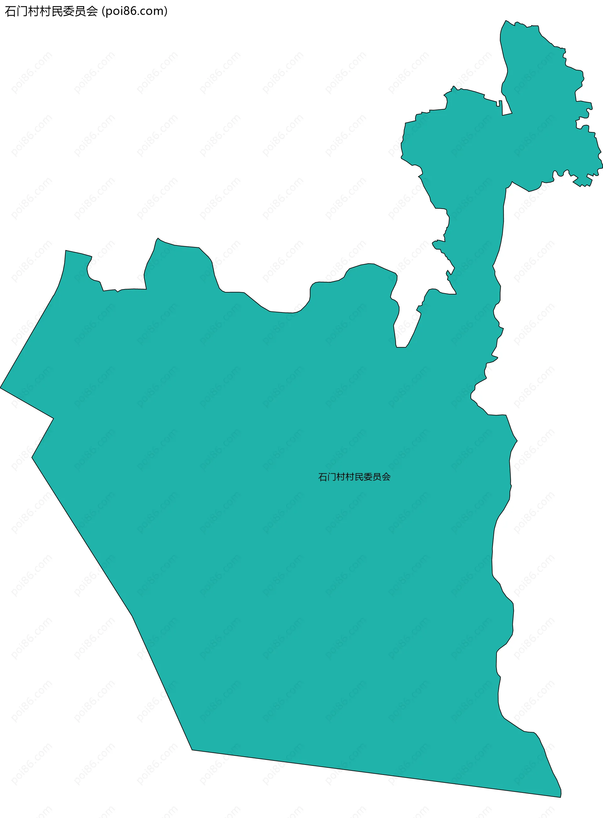 石门村村民委员会边界地图